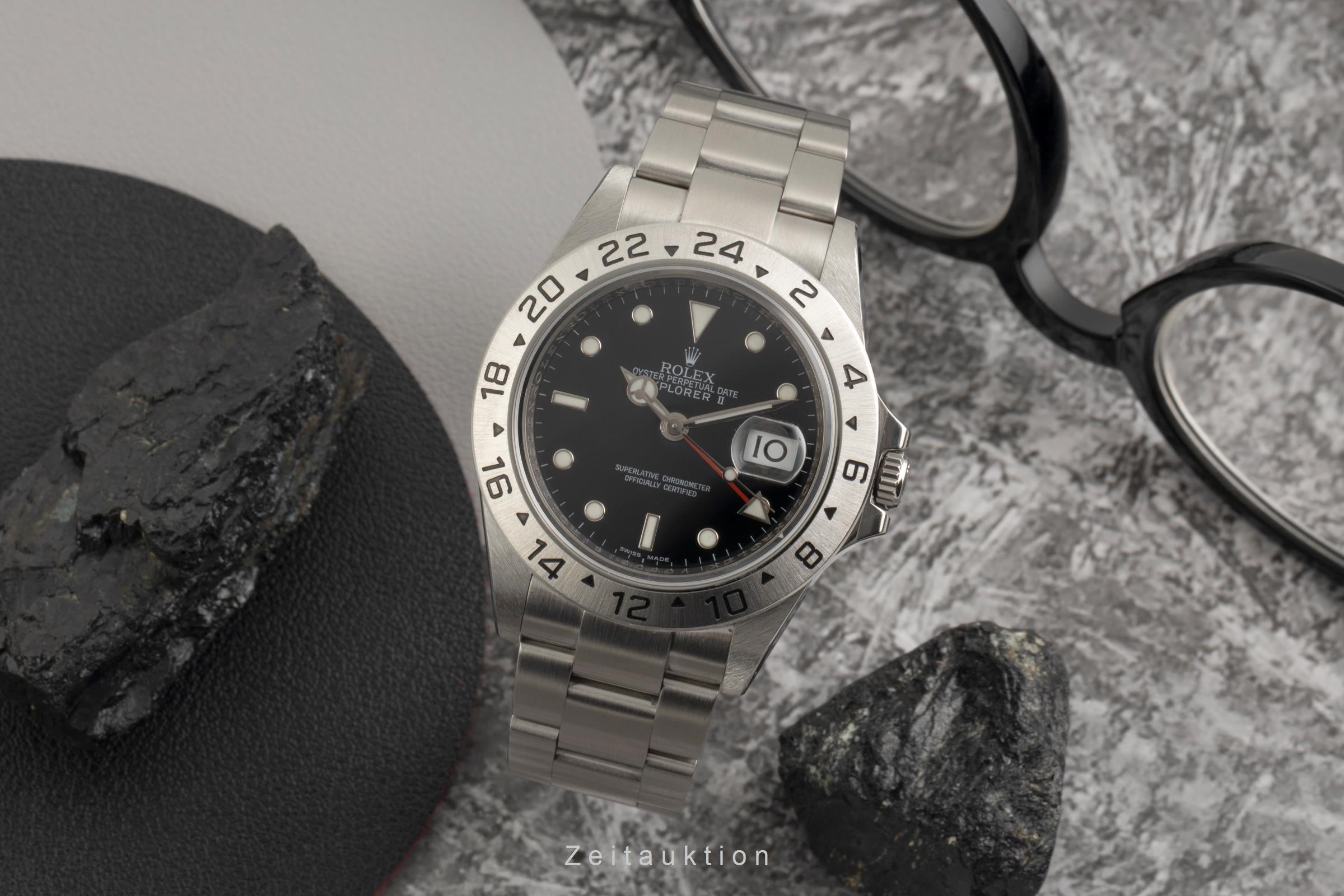 Rolex Explorer II steel automatic men's watch 16570  [2602678]