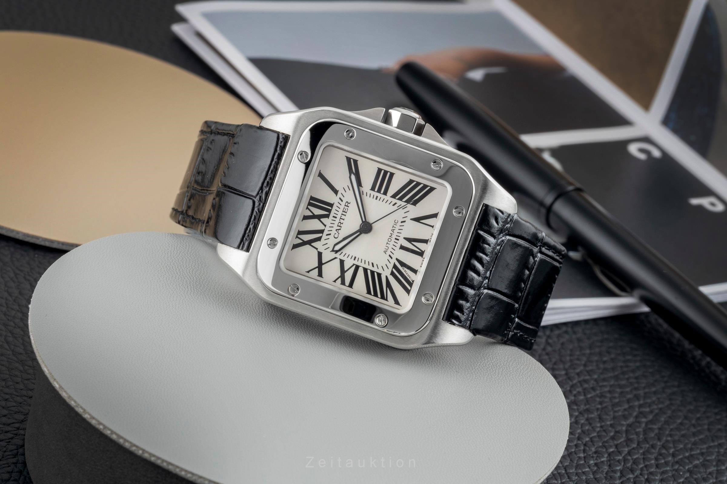 Cartier Santos 100 acier automatique montre pour hommes W20073X8, 2656  [2602683]