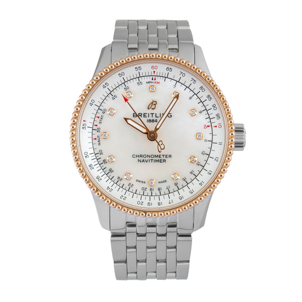 Breitling Navitimer Automatik Stahl Gold MOP Diamonds Ref. U17395  [2602686]