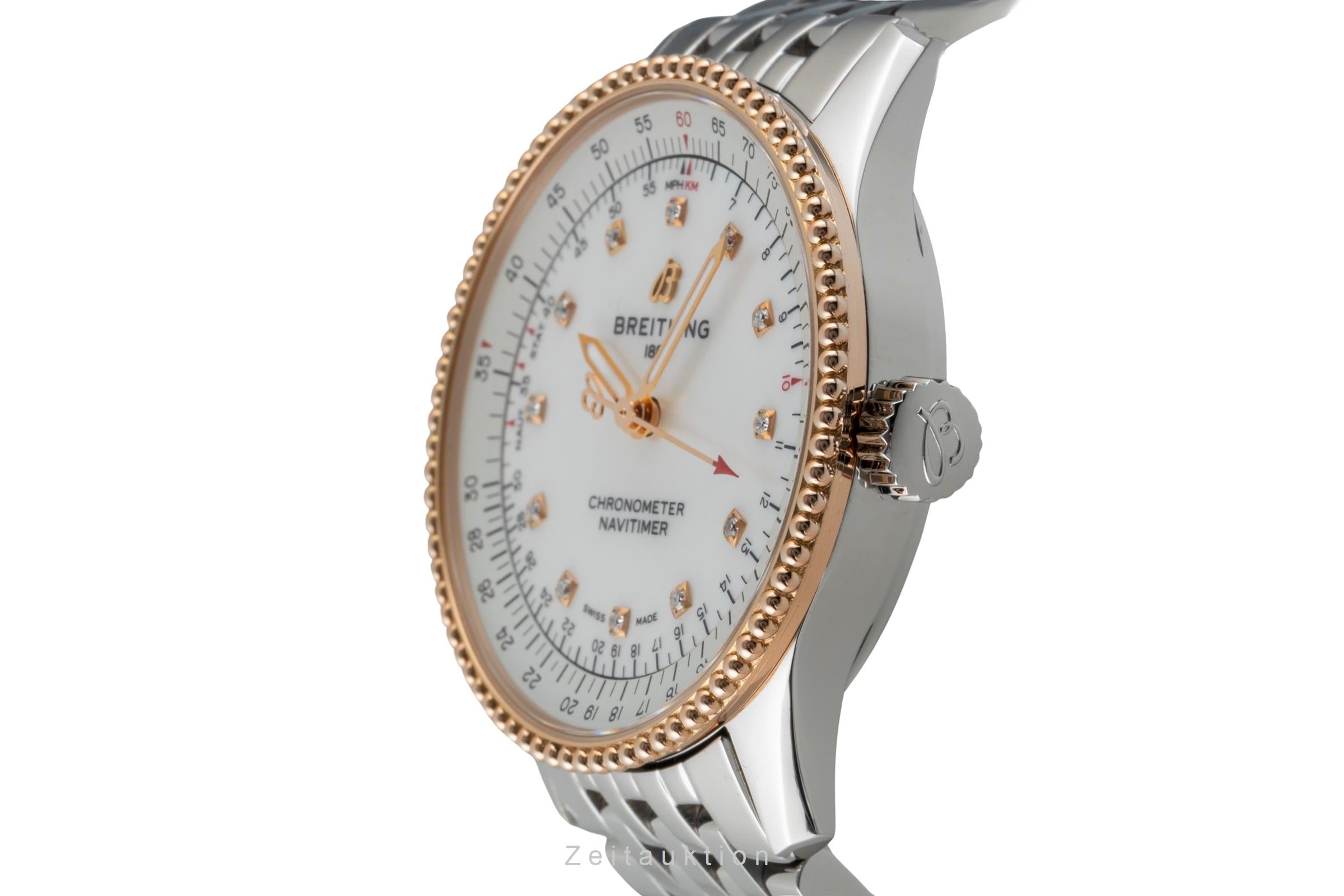 Breitling Navitimer Automatik Stahl Gold MOP Diamonds Ref. U17395  [2602686]