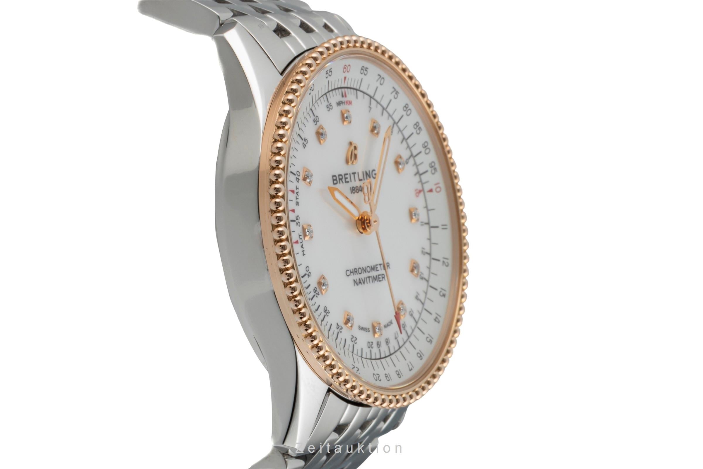 Breitling Navitimer Automatik Stahl Gold MOP Diamonds Ref. U17395  [2602686]