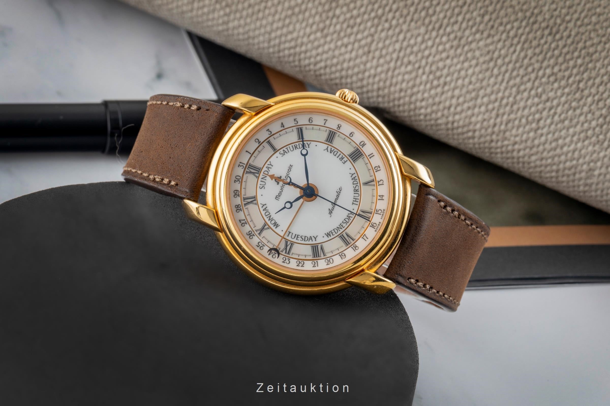 Maurice Lacroix Masterpiece gold-plated automatic men's watch 27294  [2602696]