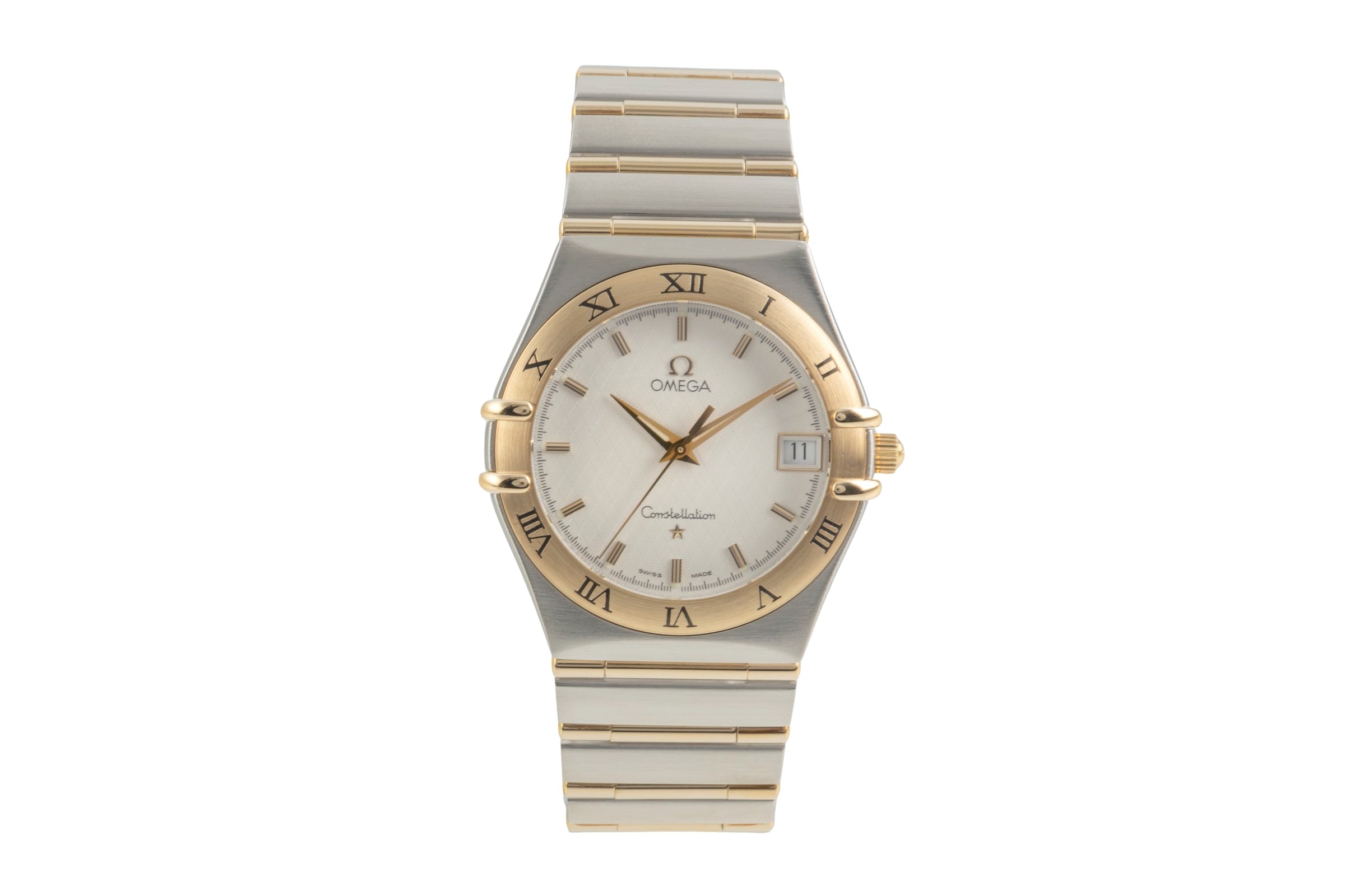 Omega Constellation acciaio / oro quarzo orologio da uomo 396.1201  [2602697]