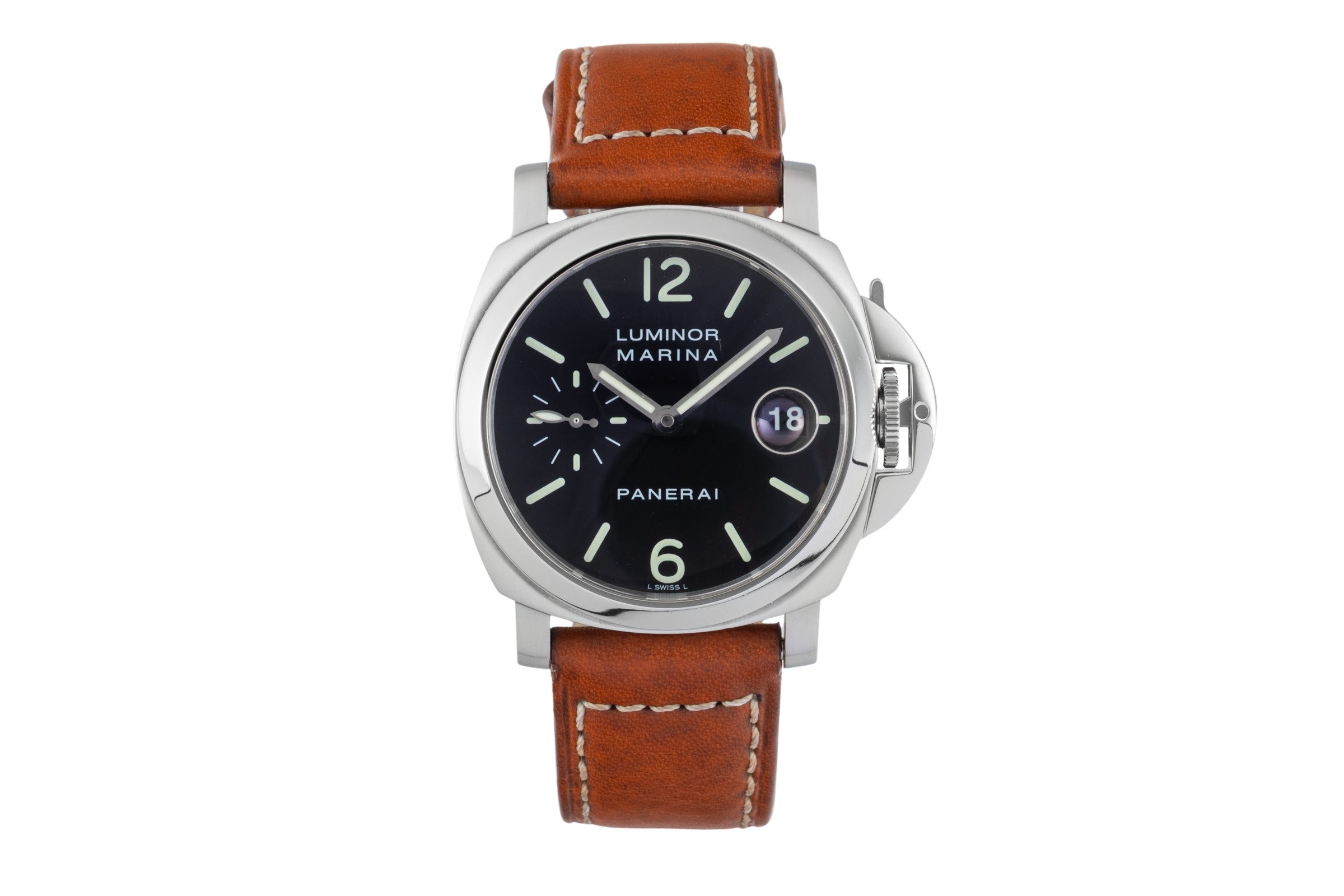 Panerai Luminor Marina Stahl Automatik Herrenuhr Ref. PAM00048 B&P 2002 [2602702]