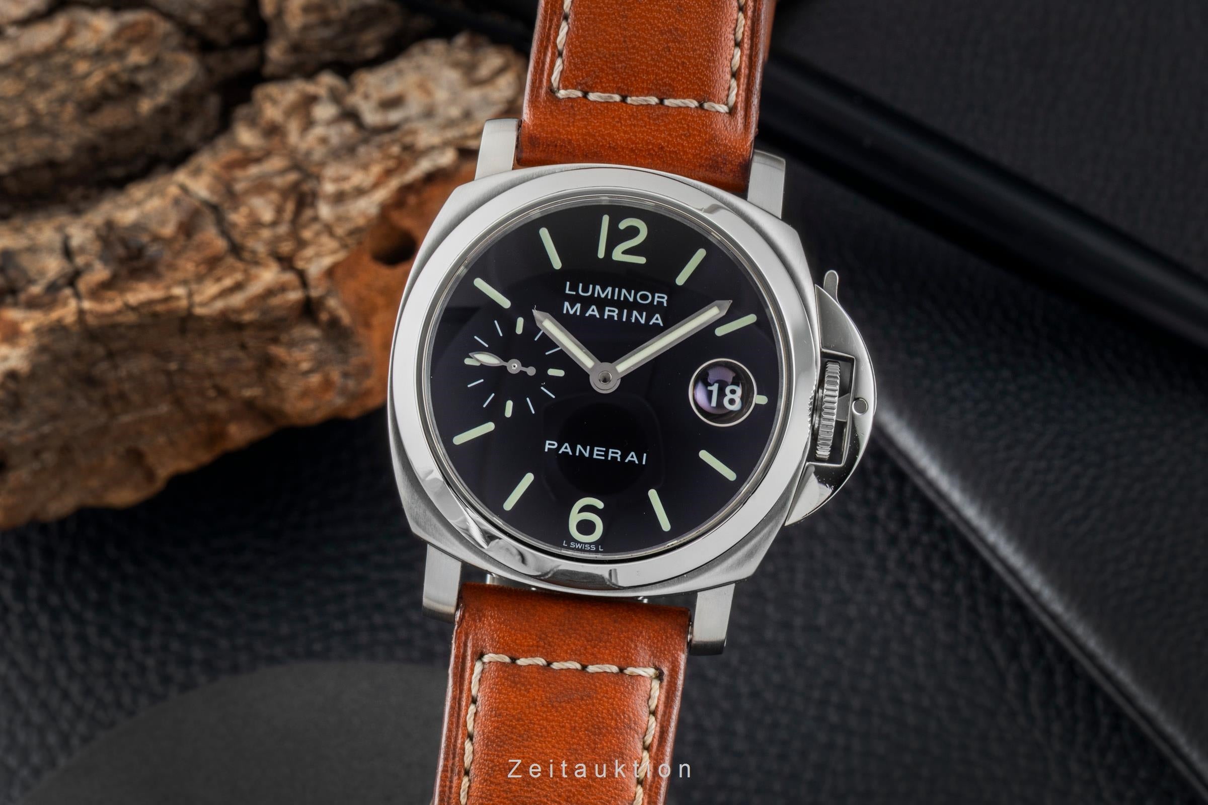 Panerai Luminor Marina Stahl Automatik Herrenuhr Ref. PAM00048 B&P 2002 [2602702]