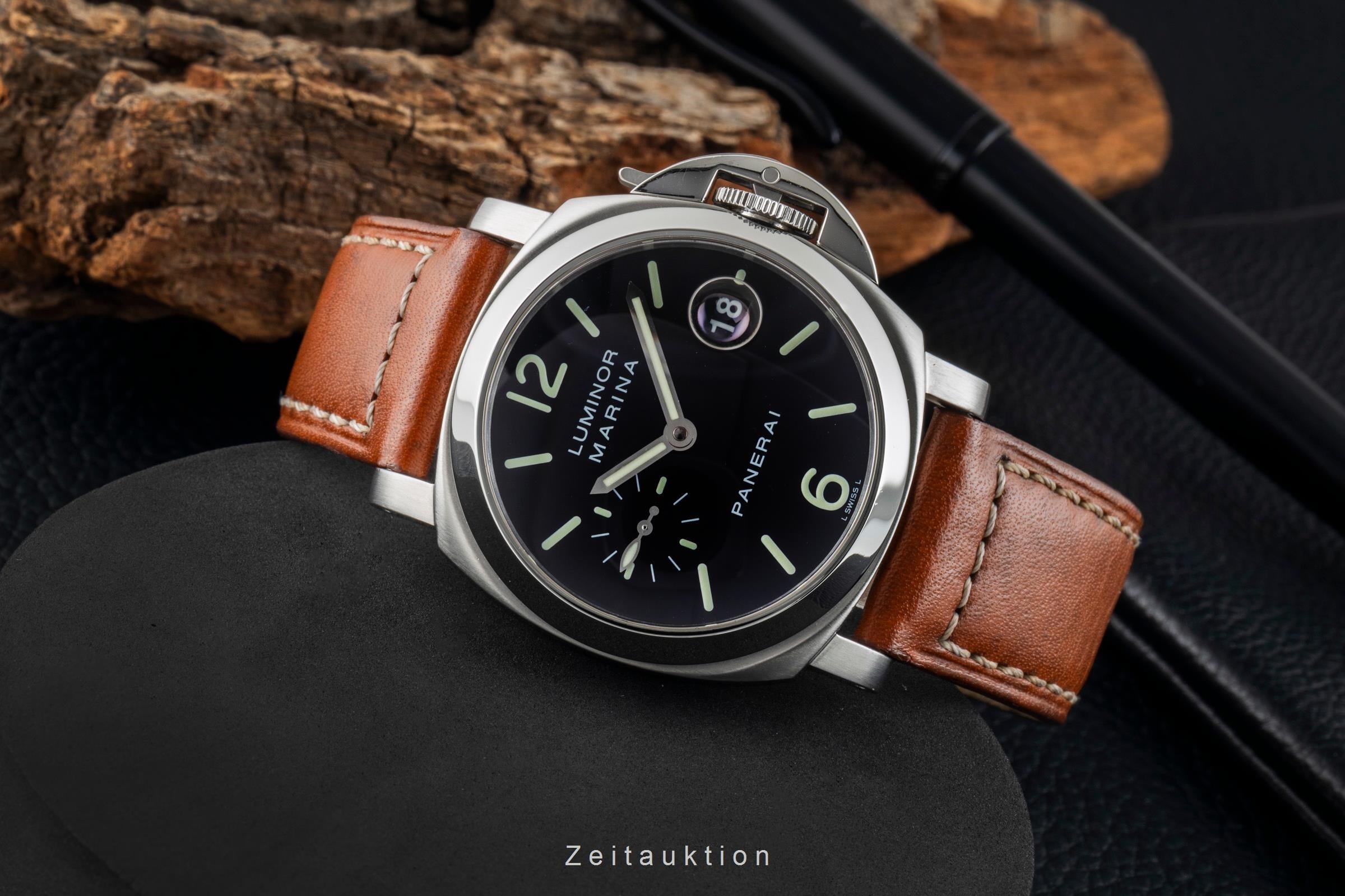 Panerai Luminor Marina Stahl Automatik Herrenuhr Ref. PAM00048 B&P 2002 [2602702]