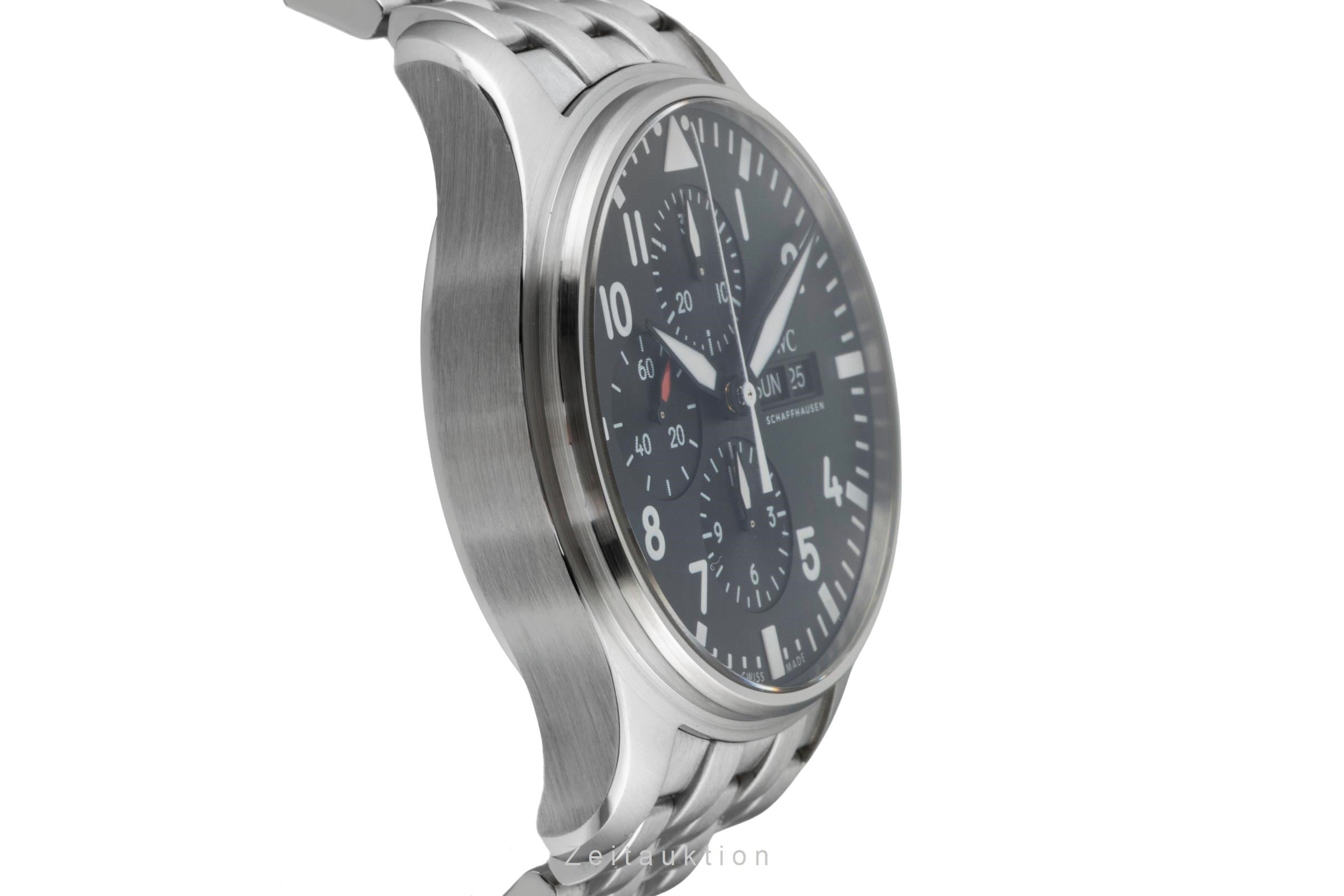 IWC Fliegerchronograph chronograph Steel / rubber automatic men's watch IW377710 LP: 9000EUR  [2602709]
