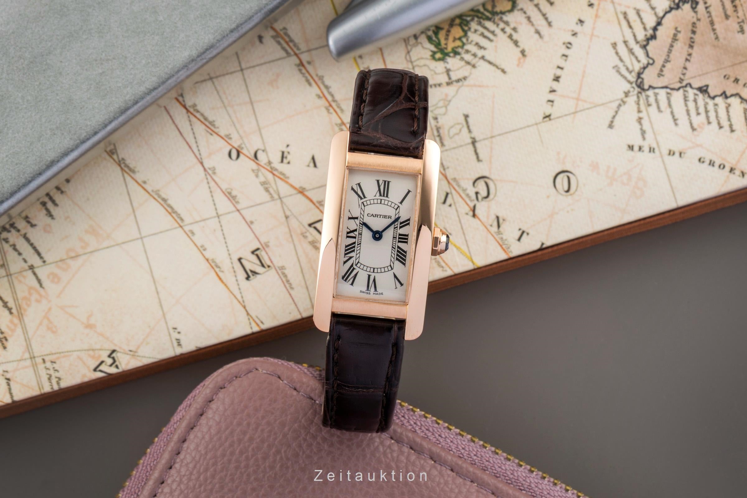 Cartier Tank Américaine or rouge 18 ct quartz montre pour femmes W2607456  [2602711]