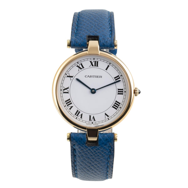 Cartier Lady Vendome 18k Gold Quarz Damenuhr Ref. 83734553 Klassiker Box [2602715]