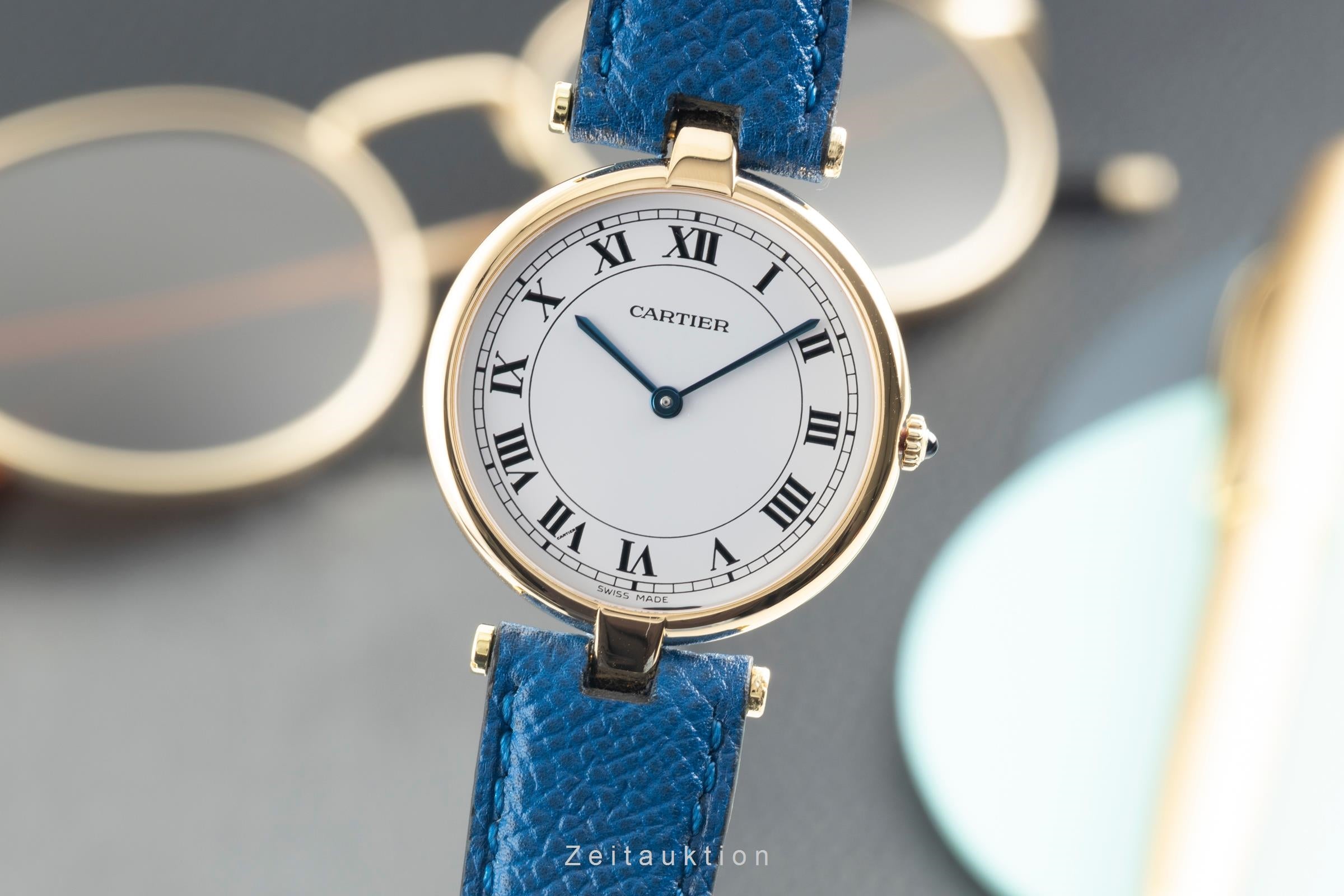 Cartier Lady Vendome 18k Gold Quarz Damenuhr Ref. 83734553 Klassiker Box [2602715]