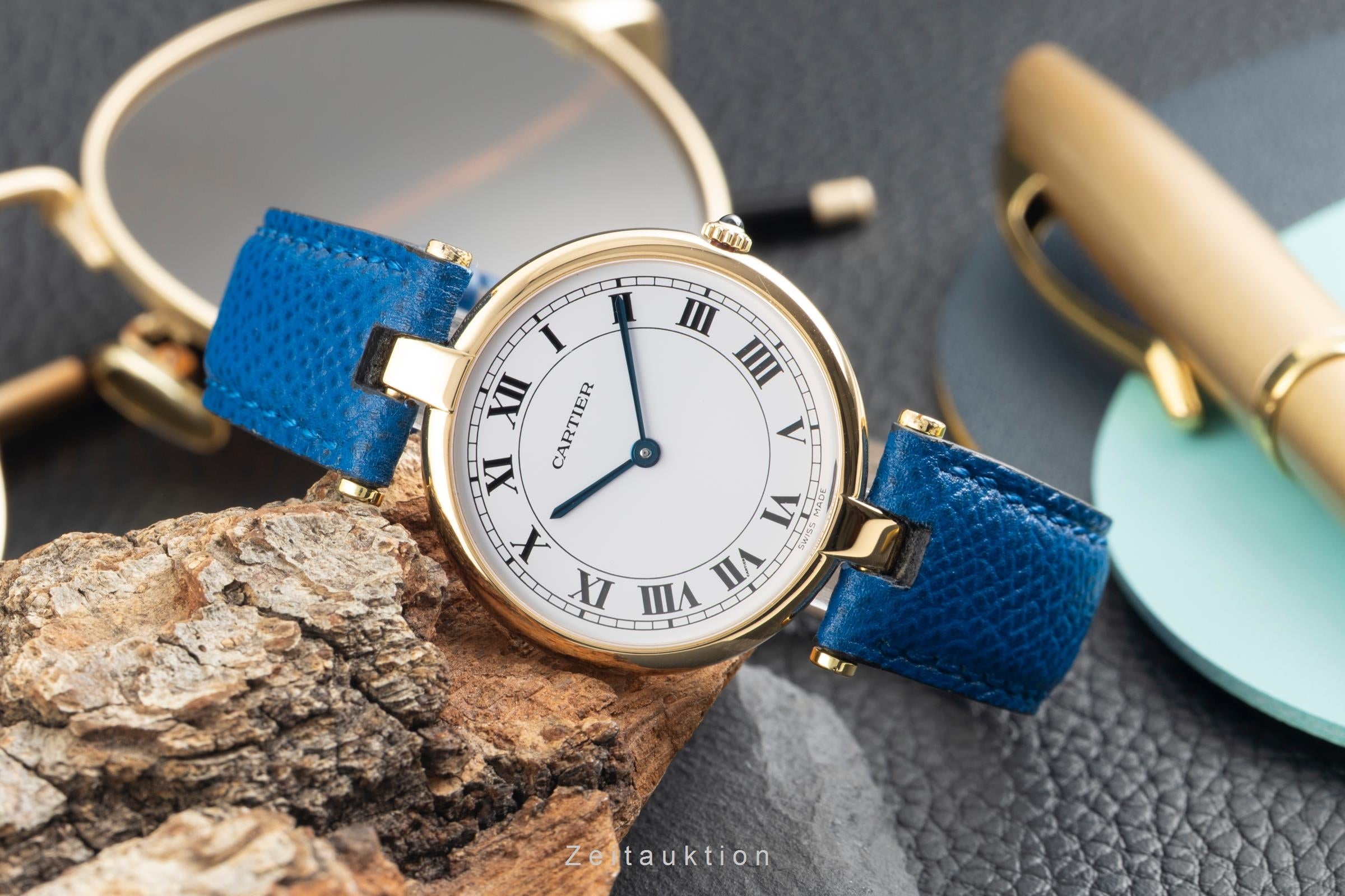 Cartier Lady Vendome 18k Gold Quarz Damenuhr Ref. 83734553 Klassiker Box [2602715]