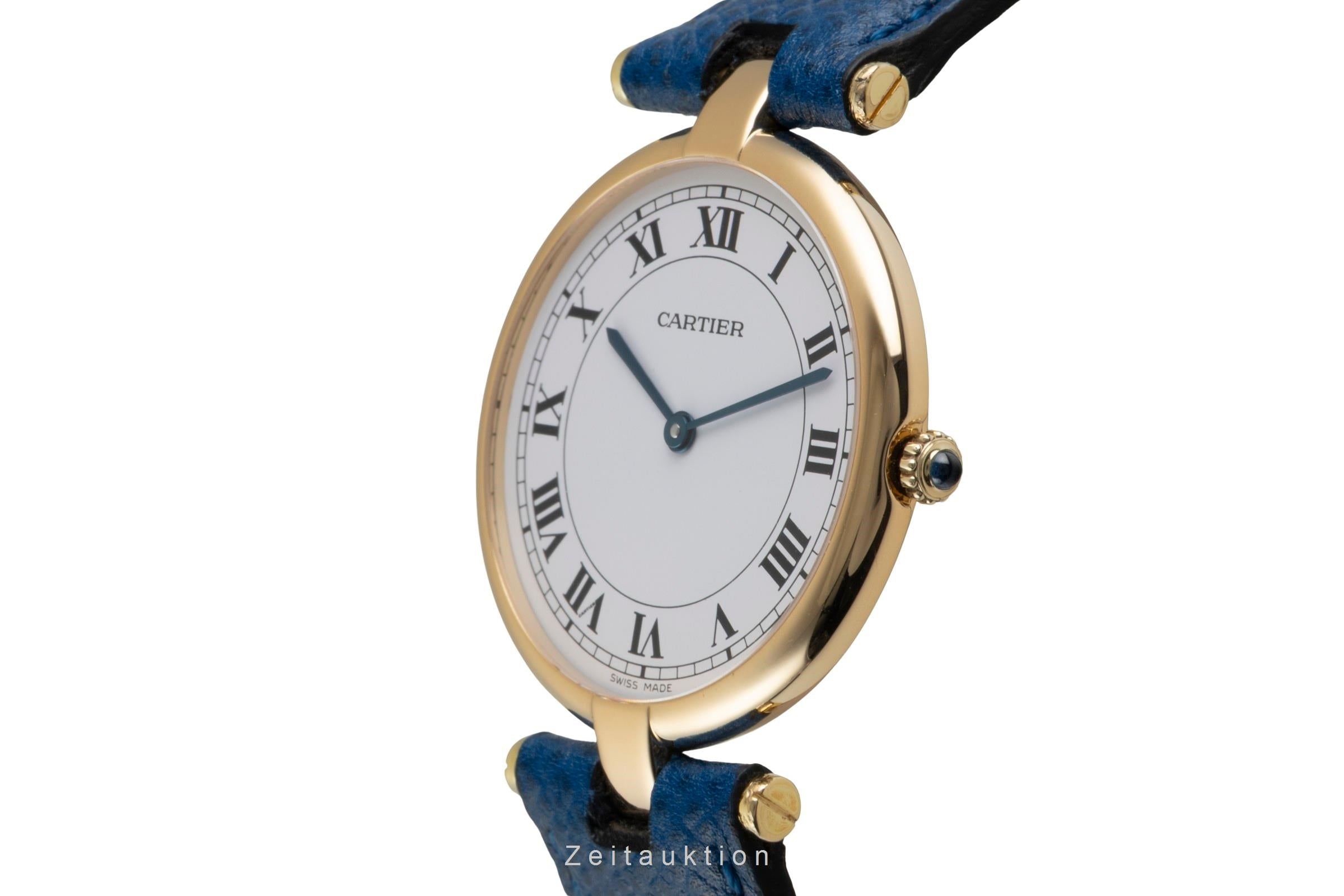 Cartier Lady Vendome 18k Gold Quarz Damenuhr Ref. 83734553 Klassiker Box [2602715]