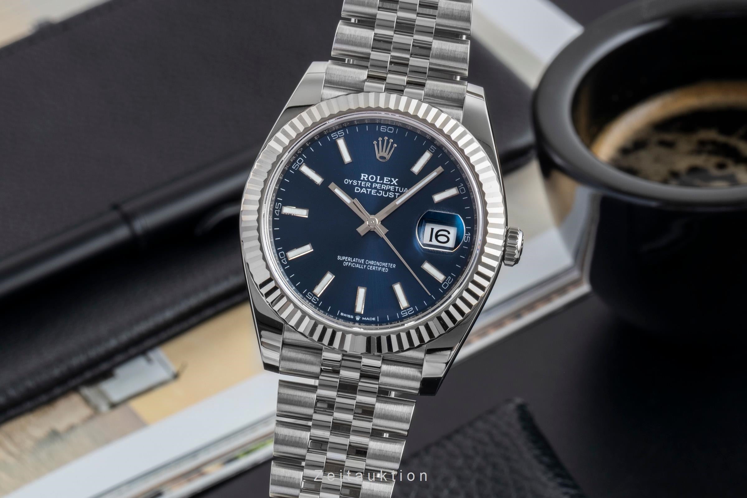 Rolex Datejust acier / or blanc automatique montre pour hommes 126334  [2602718]