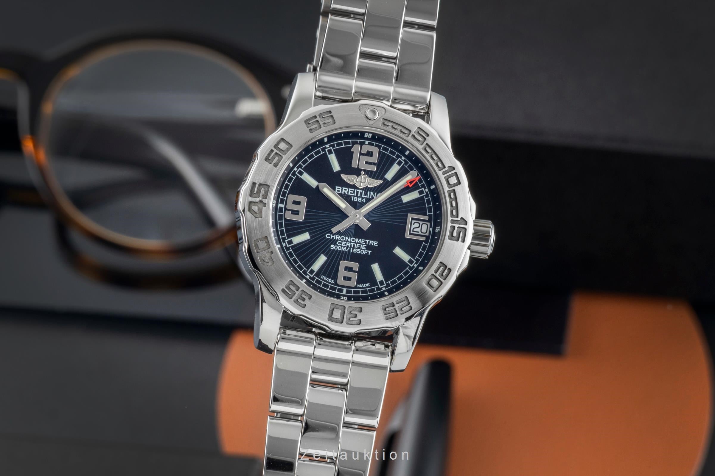 Breitling Colt Black Dial Edelstahl Quarz Damenuhr Ref. A7738711 Papiere 2013 [2602719]
