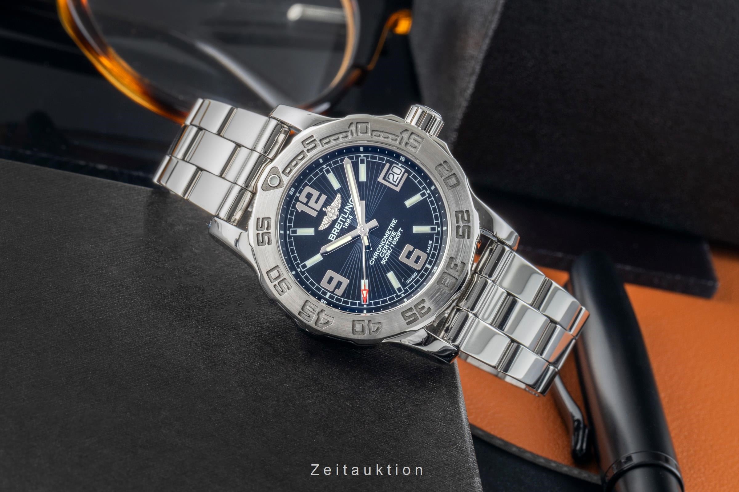 Breitling Colt Black Dial Edelstahl Quarz Damenuhr Ref. A7738711 Papiere 2013 [2602719]