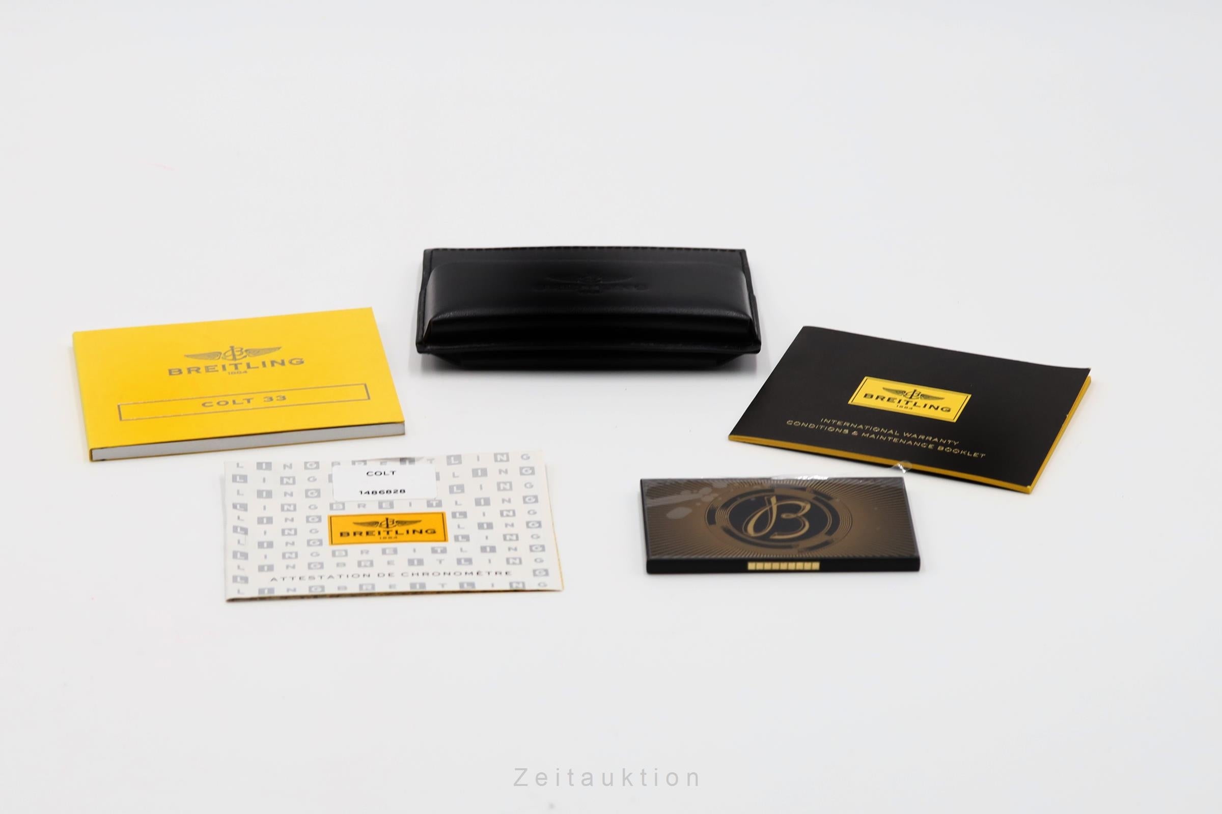Breitling Colt Black Dial Edelstahl Quarz Damenuhr Ref. A7738711 Papiere 2013 [2602719]