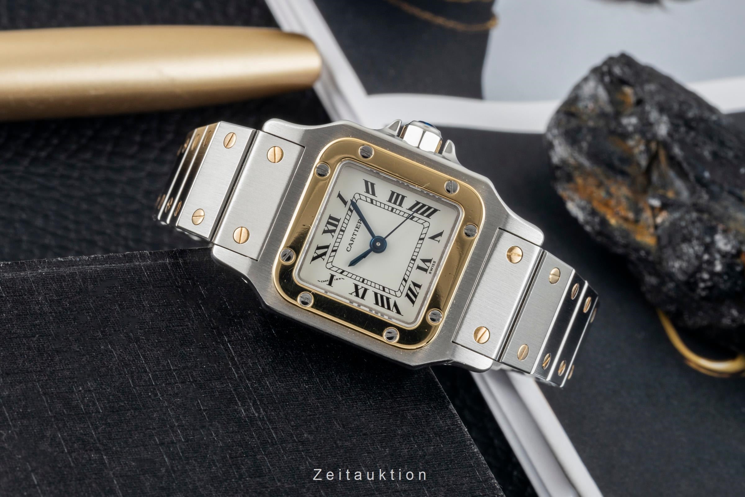 Cartier Santos acero / oro automático reloj para damas  82036283  [2602727]
