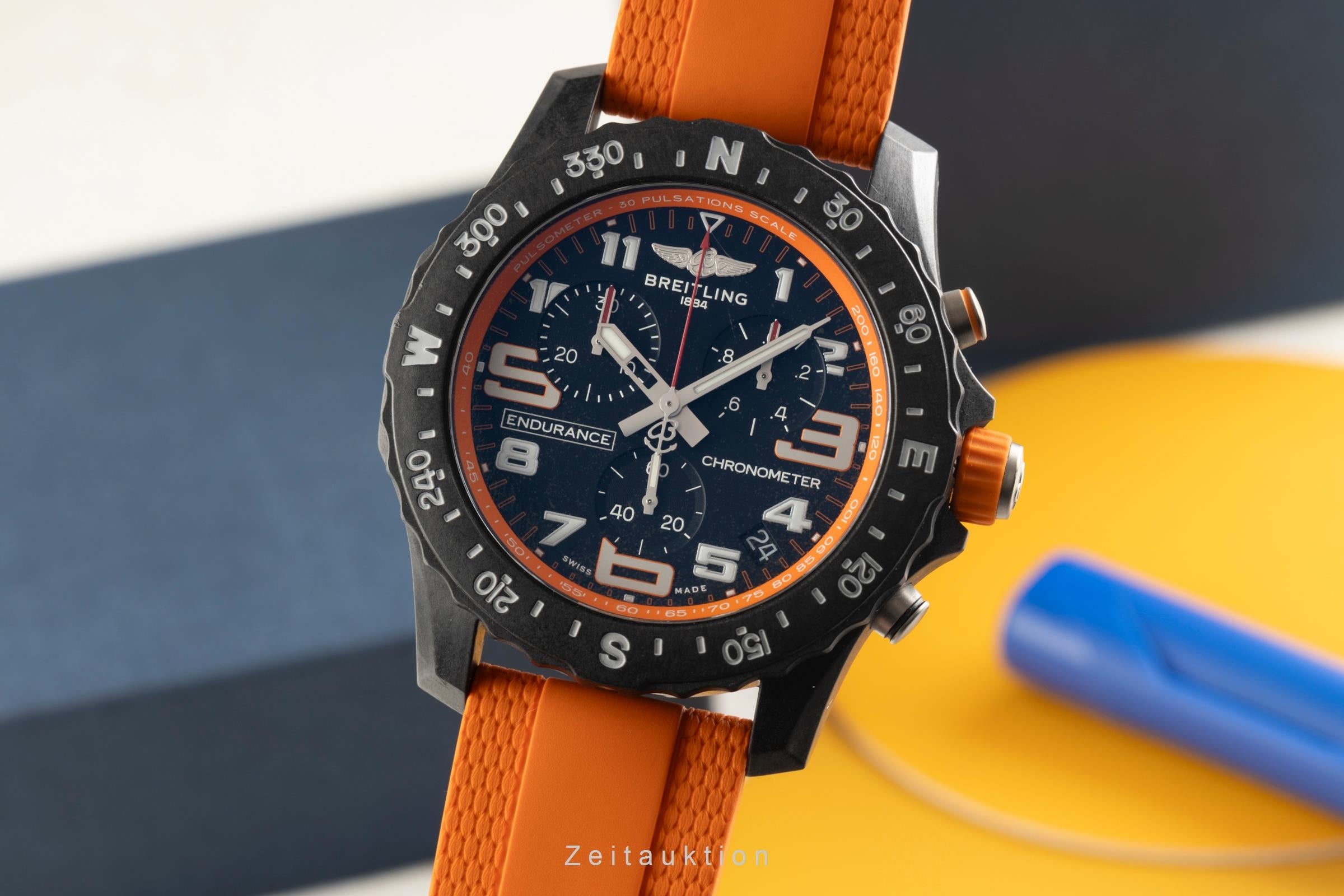 Breitling Endurance Pro cronografo breitlight quarzo orologio da uomo X82310A51B1S2 LP: 3600EUR  [2602748]