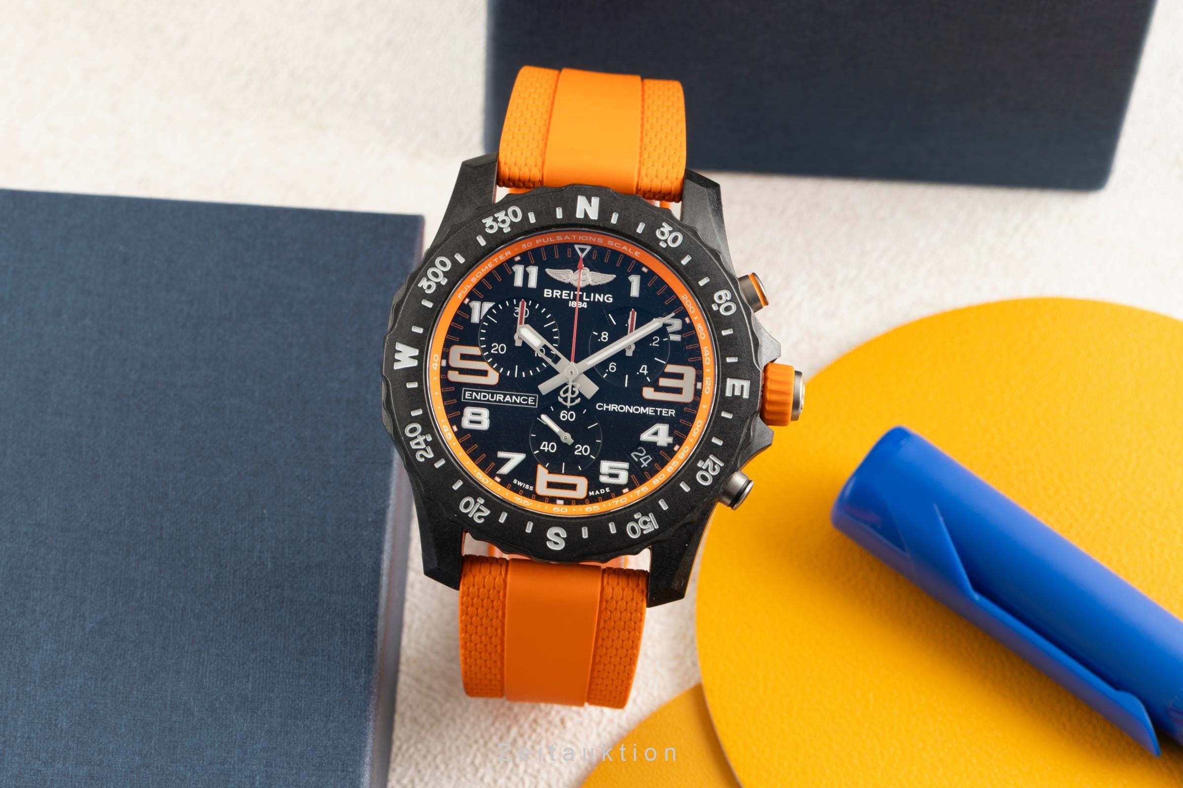 Breitling Endurance Pro cronografo breitlight quarzo orologio da uomo X82310A51B1S2 LP: 3600EUR  [2602748]