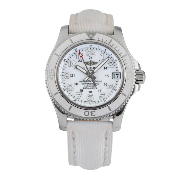 Breitling Superocean steel automatic women's watch A17312D2/A775  [2602772]