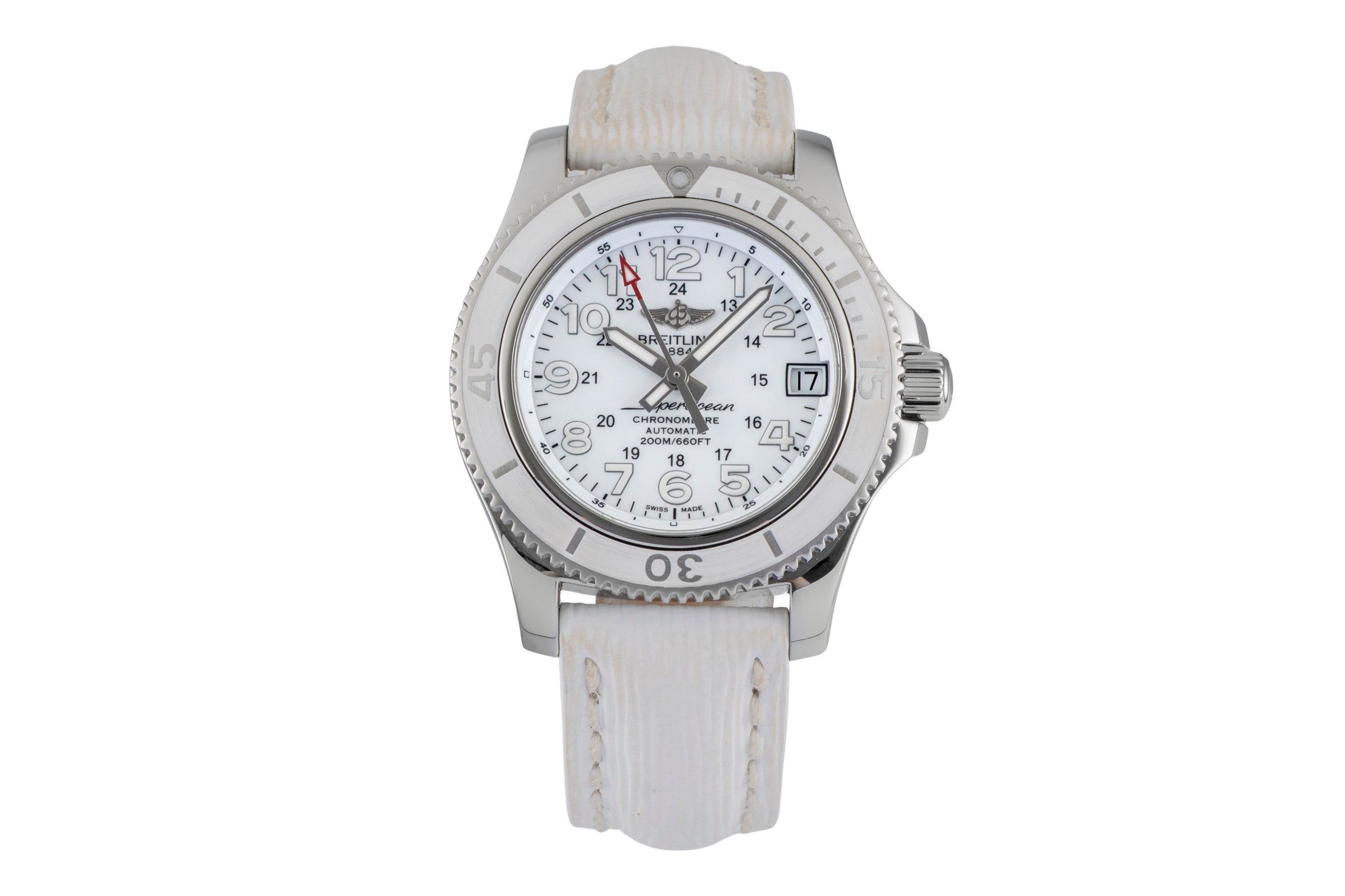 Breitling Superocean steel automatic women's watch A17312D2/A775  [2602772]