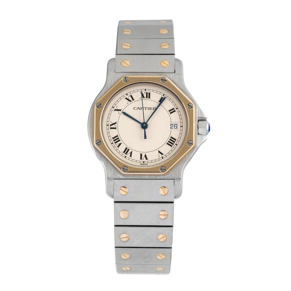 Cartier Santos Ronde acier / or  quartz montre pour hommes 187902  [2602773]