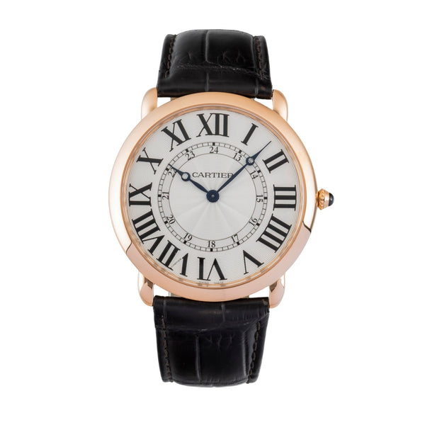 Cartier Ronde Louis or 18 ct à remontage manuel montre pour hommes W6801004  [2602777]
