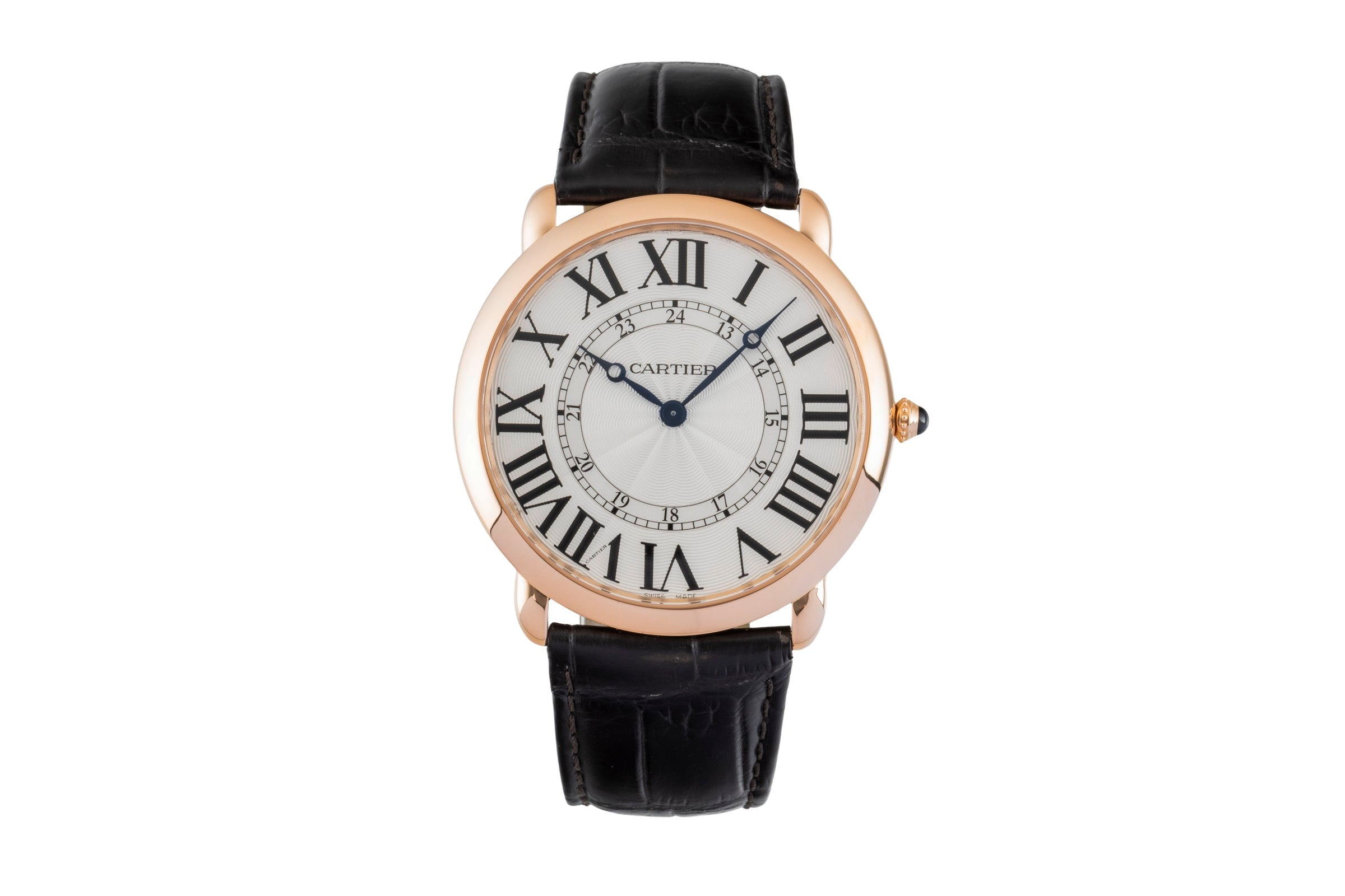 Cartier Ronde Louis Cartier 18K Gold Handaufzug Herrenuhr Ref. W6801004  [2602777]