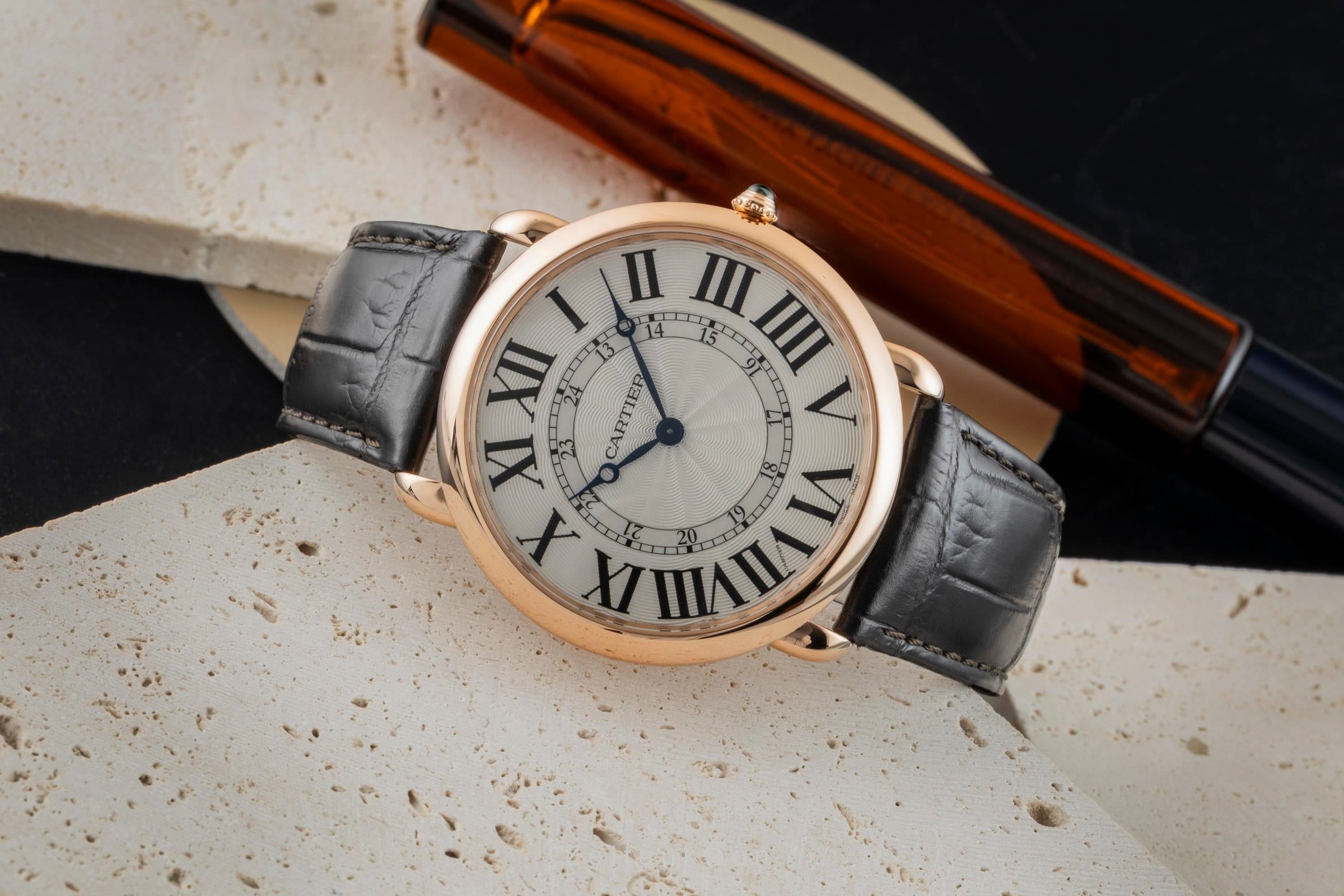 Cartier Ronde Louis or 18 ct à remontage manuel montre pour hommes W6801004  [2602777]