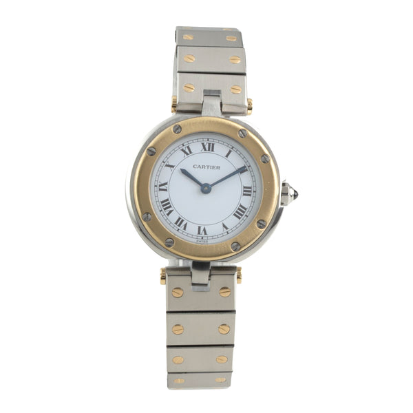 Cartier Santos Ronde Vendome Lady Stahl / Gold White Dial Damen Ref. 8191 [2602780]