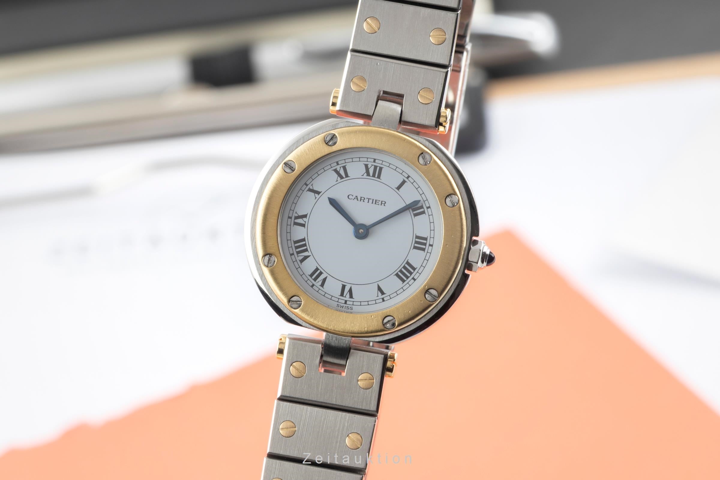 Cartier Santos Ronde Vendome Lady Stahl / Gold White Dial Damen Ref. 8191 [2602780]