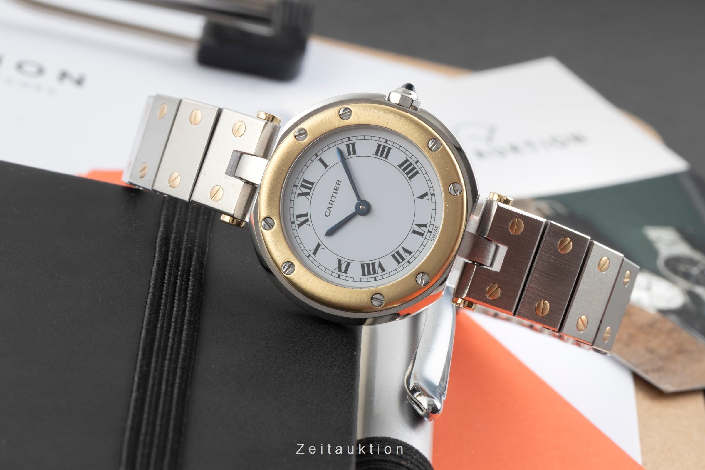 Cartier Santos Ronde Vendome Lady Stahl / Gold White Dial Damen Ref. 8191 [2602780]