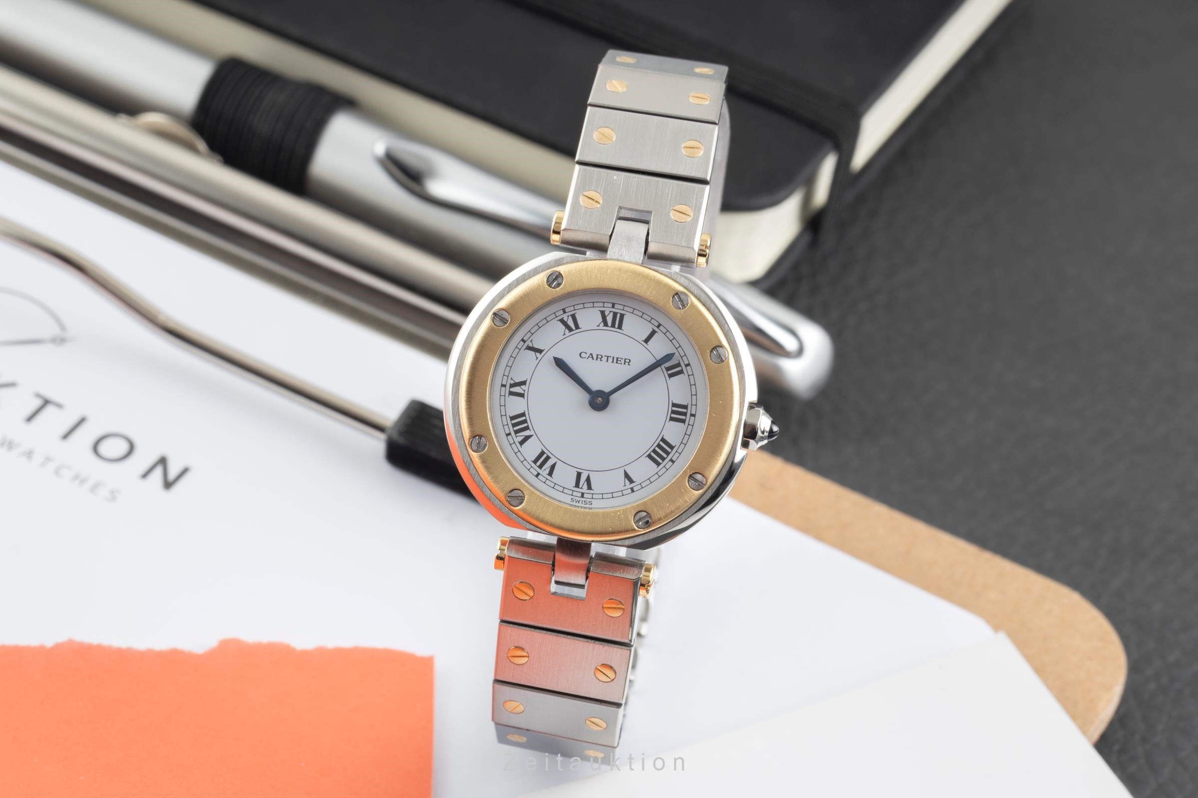 Cartier Santos Ronde Vendome Lady Stahl / Gold White Dial Damen Ref. 8191 [2602780]