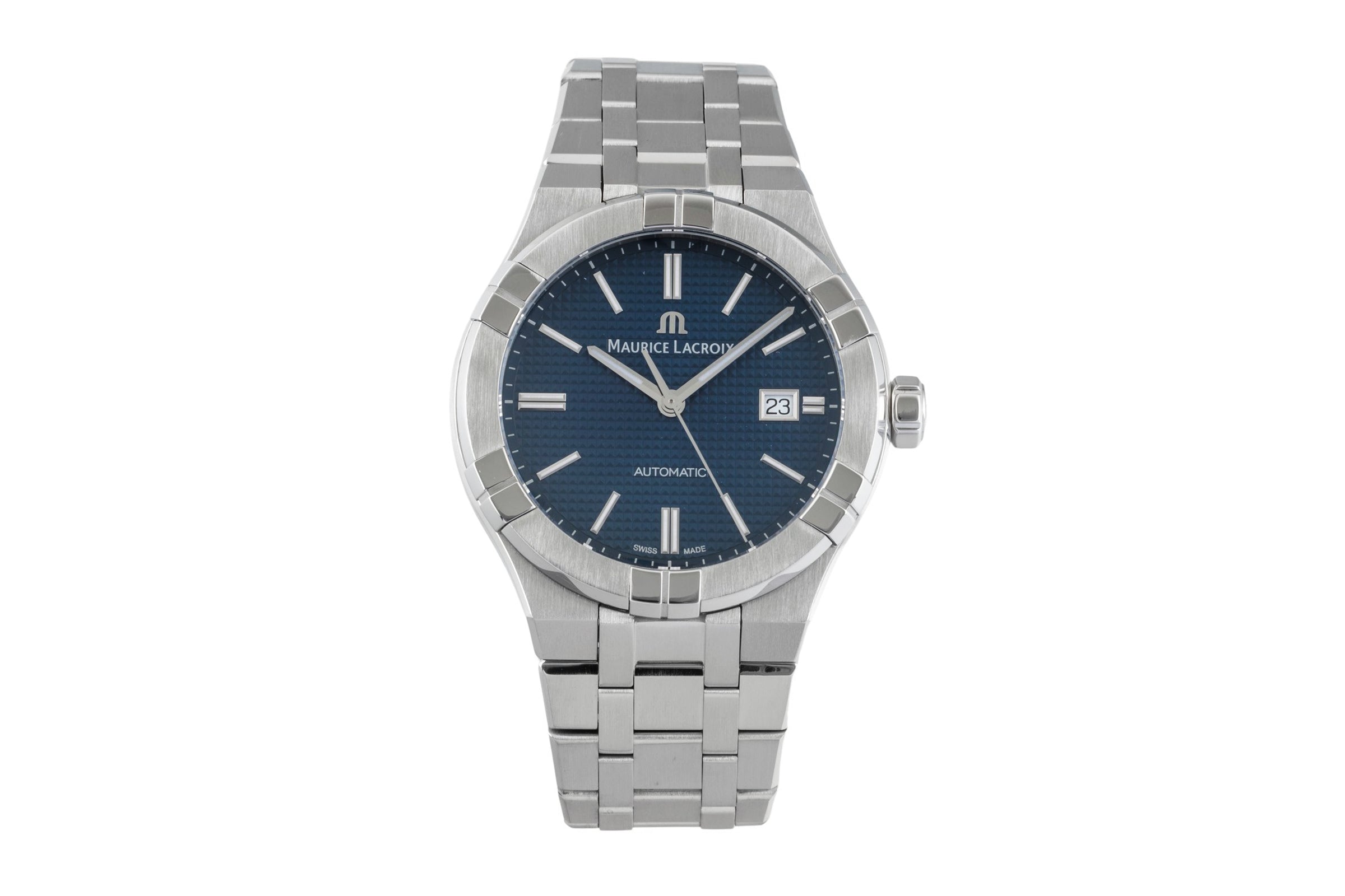 Maurice Lacroix Aikon Stahl Automatik Herrenuhr Ref. AI6008-SS002-430 B&P 2018 [2602782]