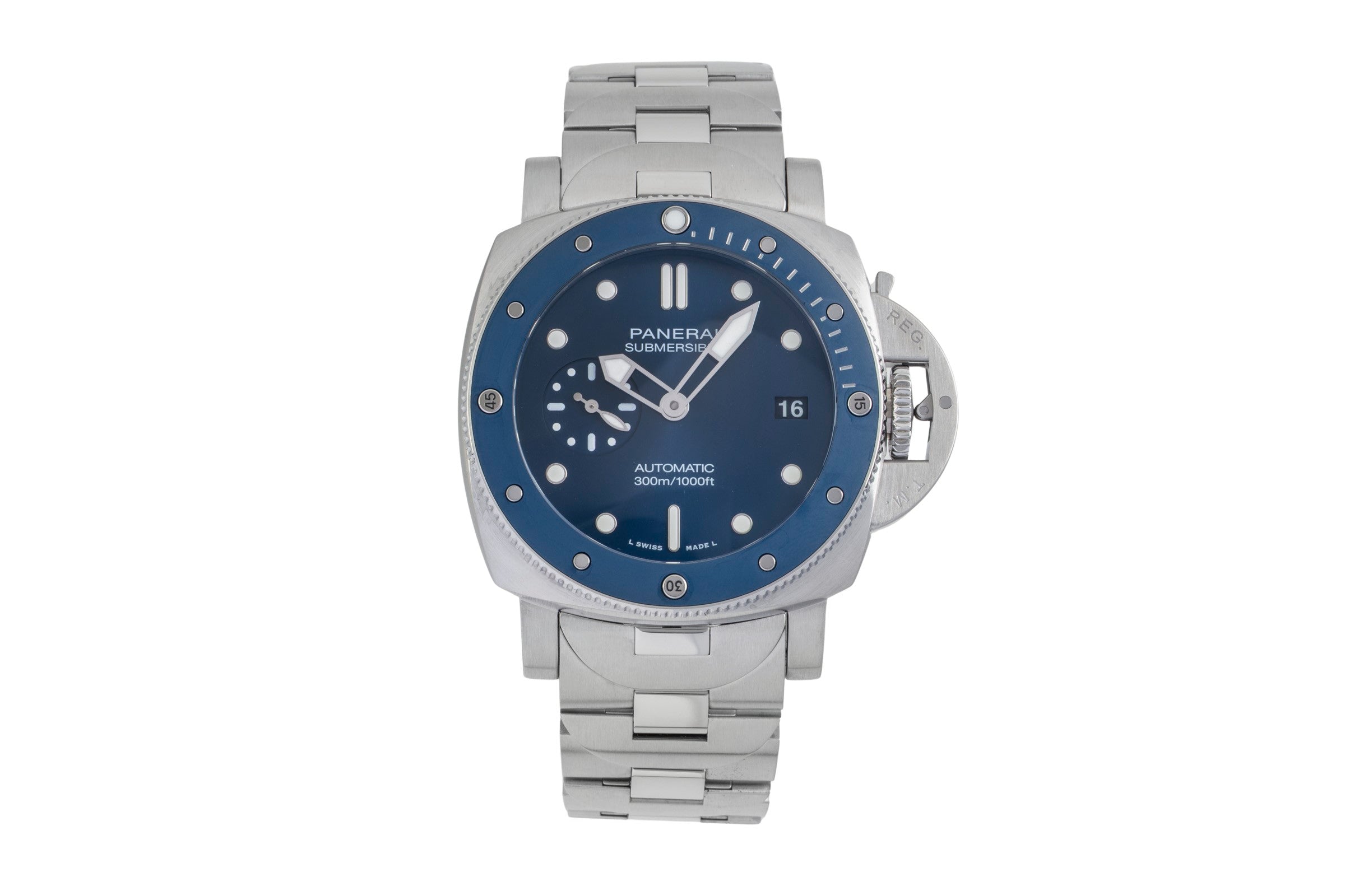 Panerai Submersible Blue Notte Stahl Automatik Herrenuhr Ref. PAM01068 B&P 2021 [2602785]