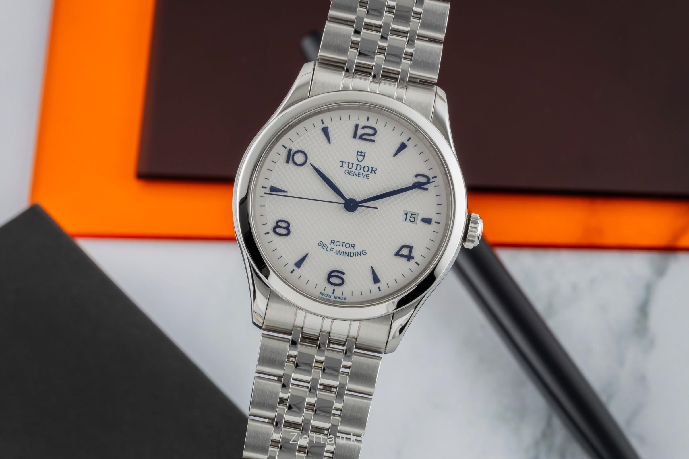 Tudor 1926 Edelstahl Automatik White Dial Herrenuhr Ref. 91550 B&P 2022 [2602787]