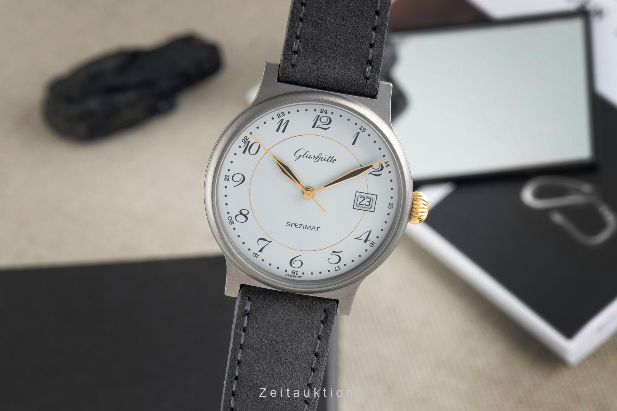 Glashütte Spezimat titanio automático reloj para caballeros 10-21-15-15-00  [2602792]