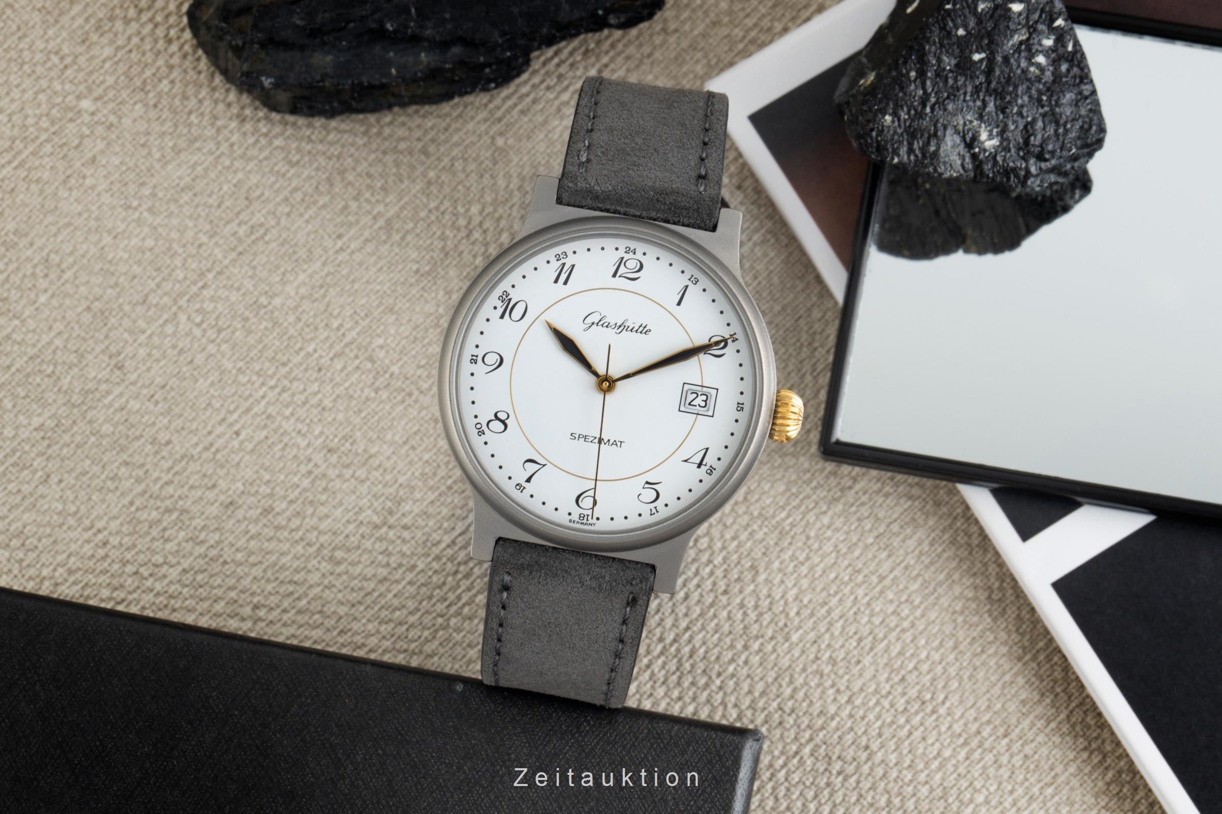 Glashütte Spezimat titanio automático reloj para caballeros 10-21-15-15-00  [2602792]
