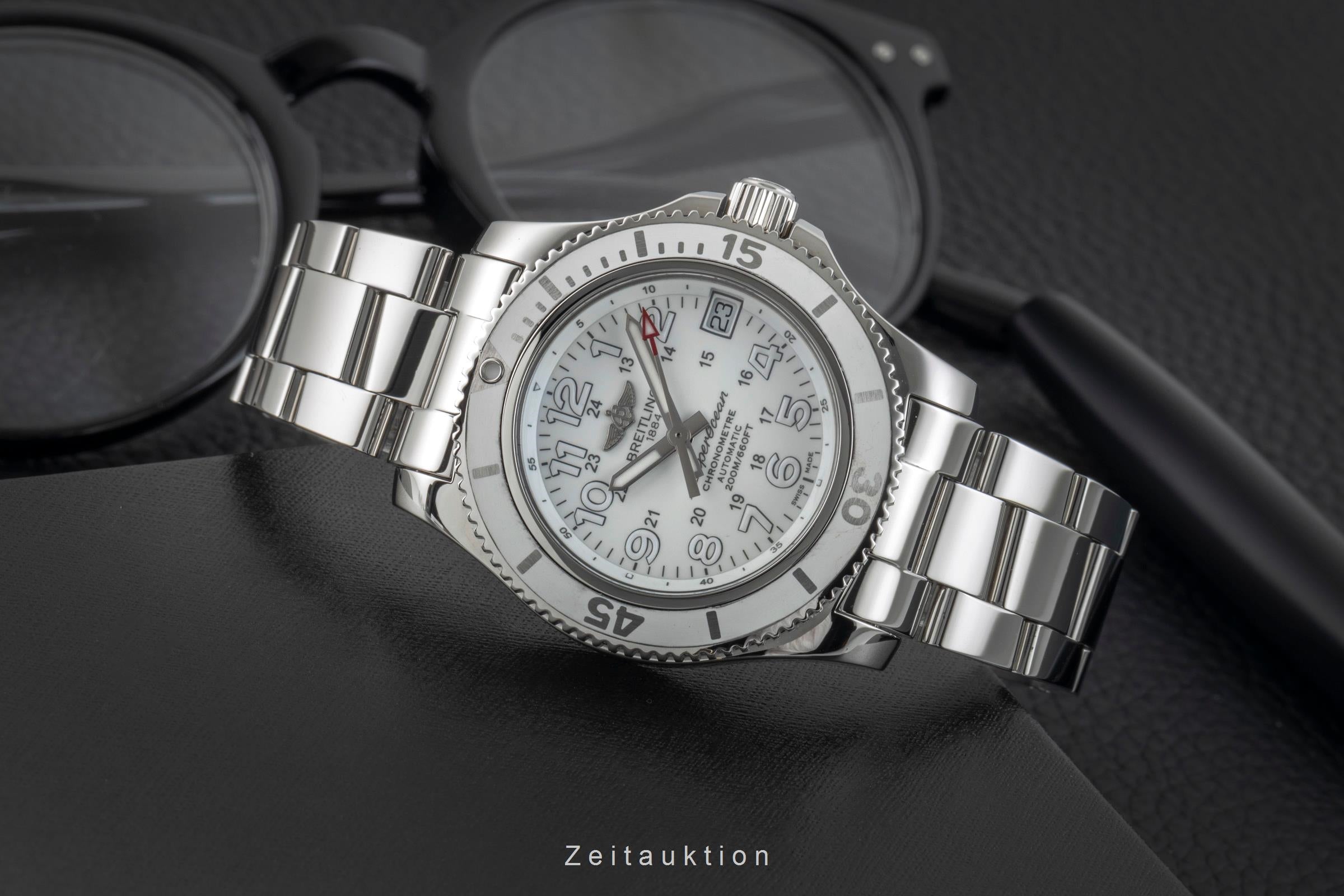 Breitling Superocean steel automatic women's watch A17312D21A1A1  [2602796]