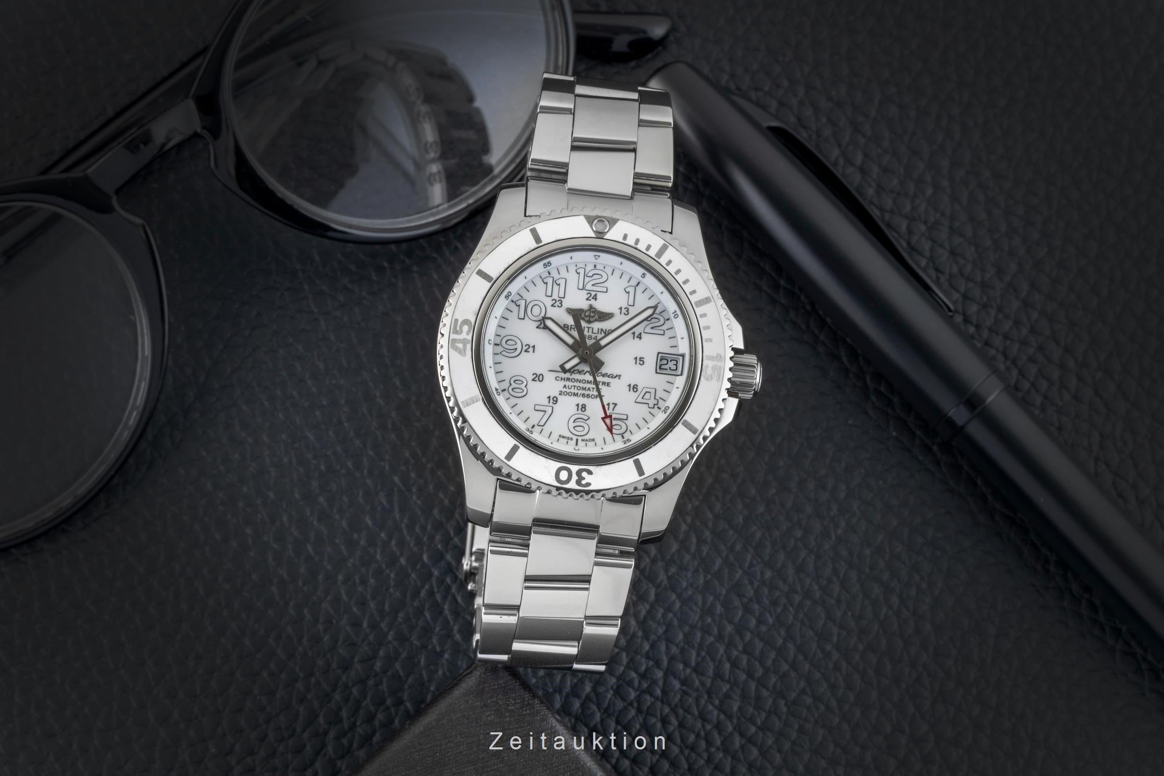 Breitling Superocean steel automatic women's watch A17312D21A1A1  [2602796]