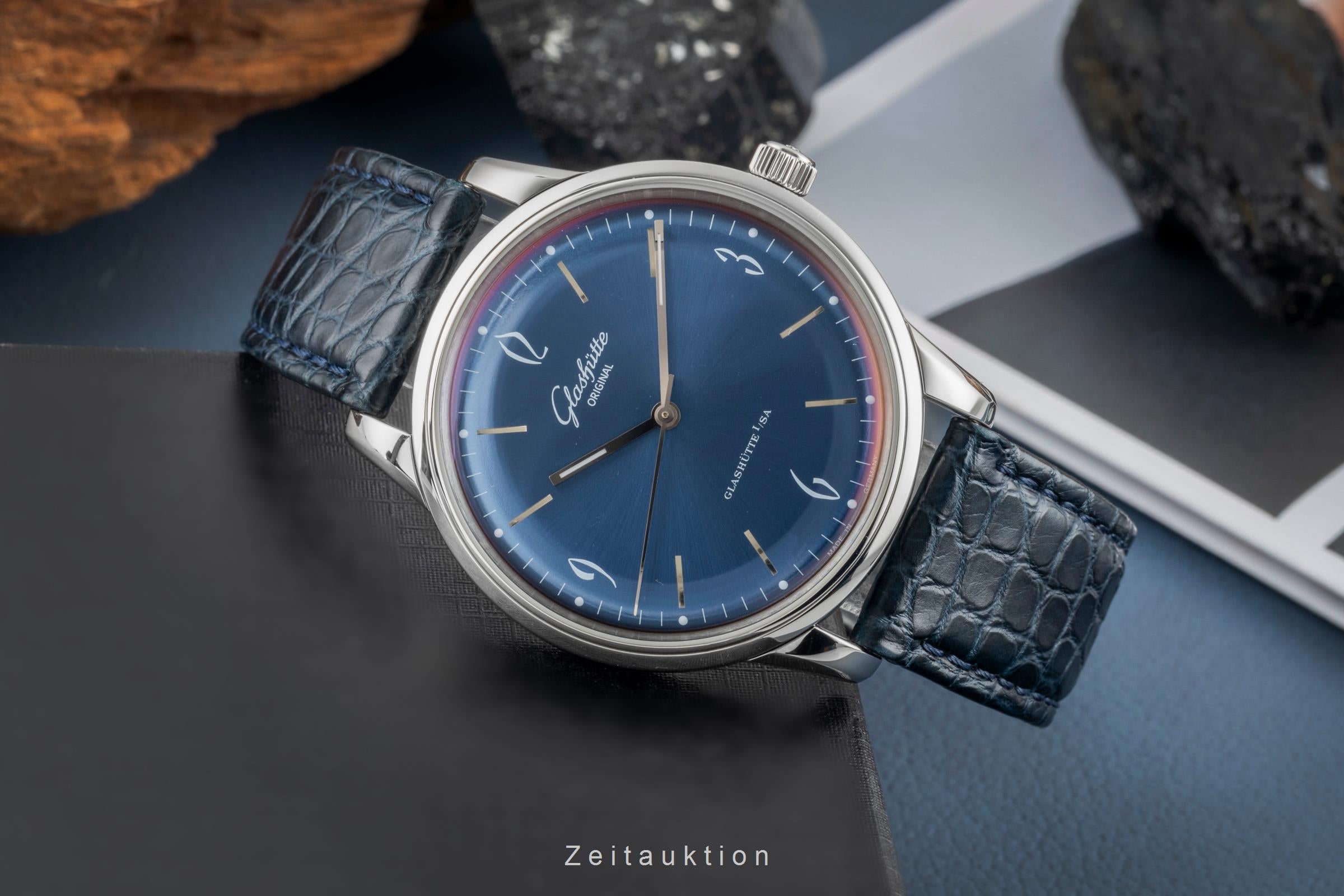 Glashütte Sixties acero automático reloj para caballeros 1-39-52-06-02-04 LP: 7100EUR  [2602800]
