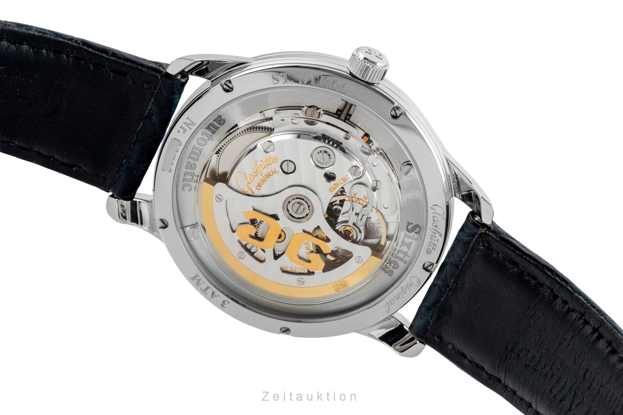 Glashütte Sixties acero automático reloj para caballeros 1-39-52-06-02-04 LP: 7100EUR  [2602800]