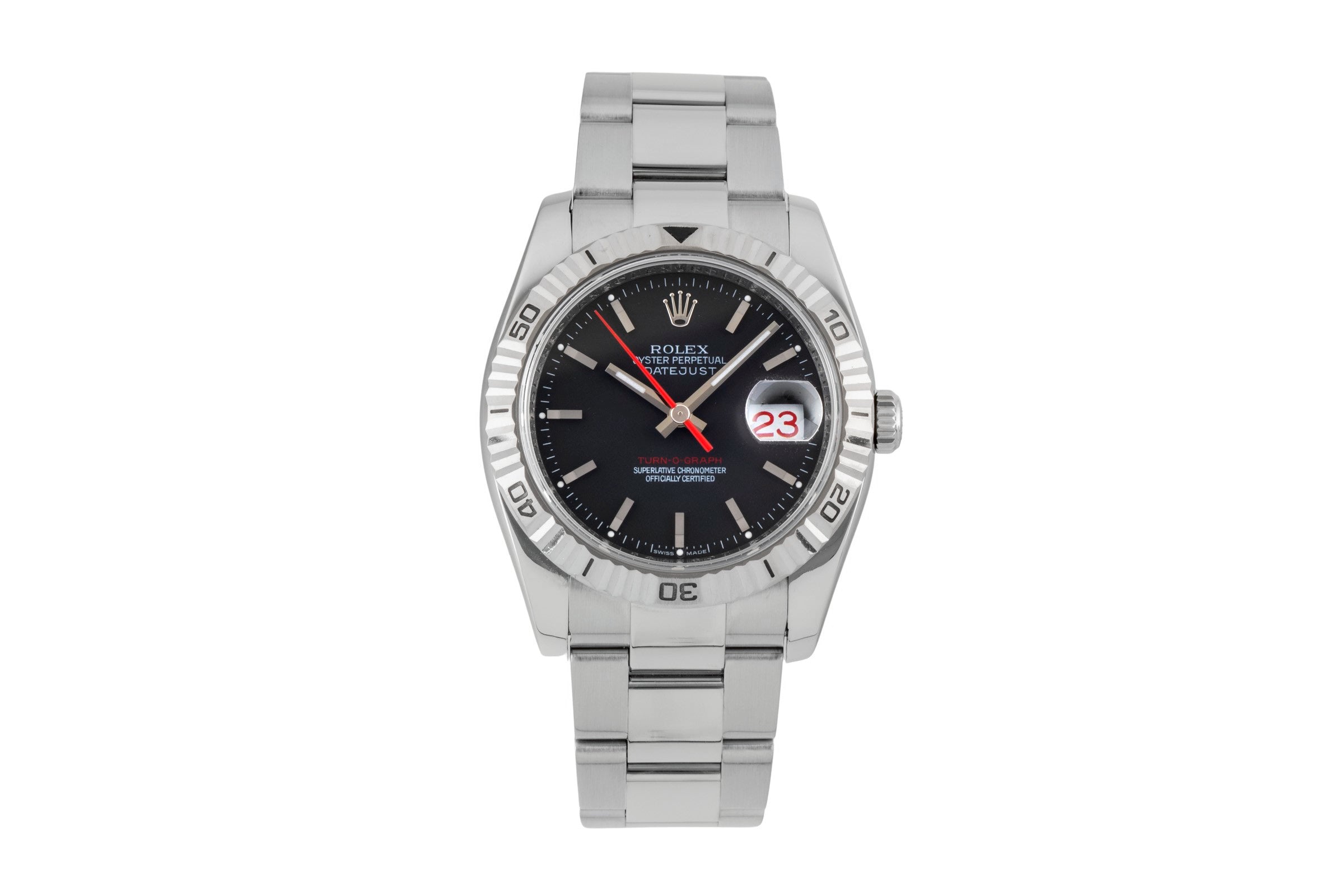 Rolex Datejust Turn-O-Graph steel / white gold automatic men's watch 116264  [2602817]