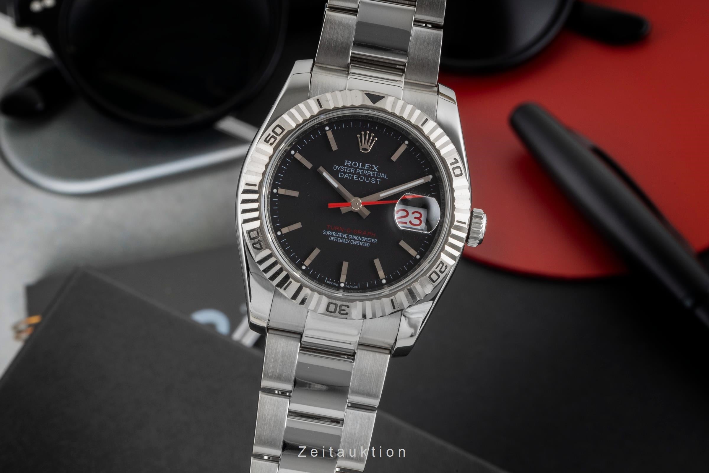 Rolex Datejust Turn-O-Graph steel / white gold automatic men's watch 116264  [2602817]