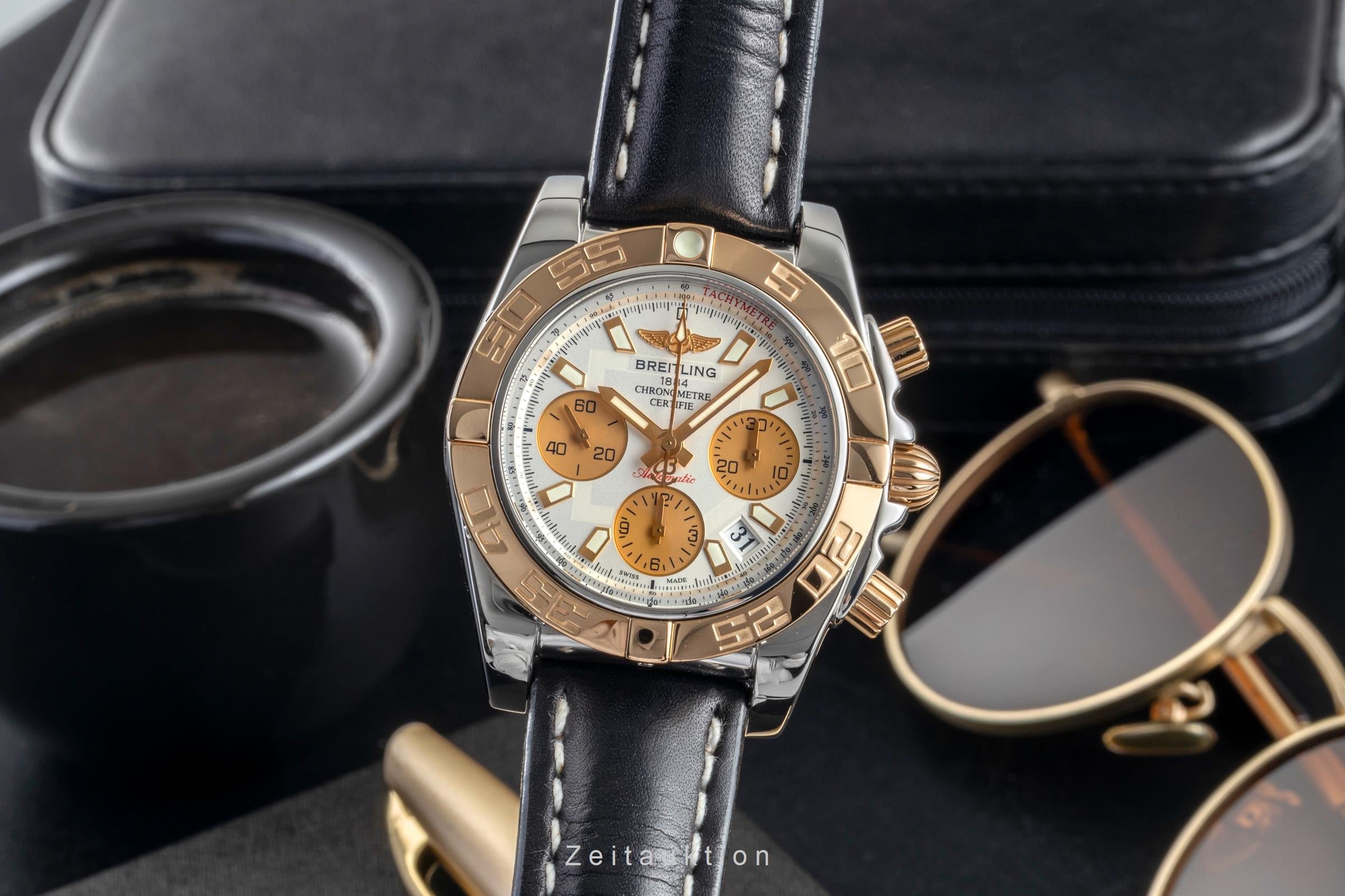 Breitling Chronomat 41 chronograph steel / gold automatic men's watch CB0140  [2602829]