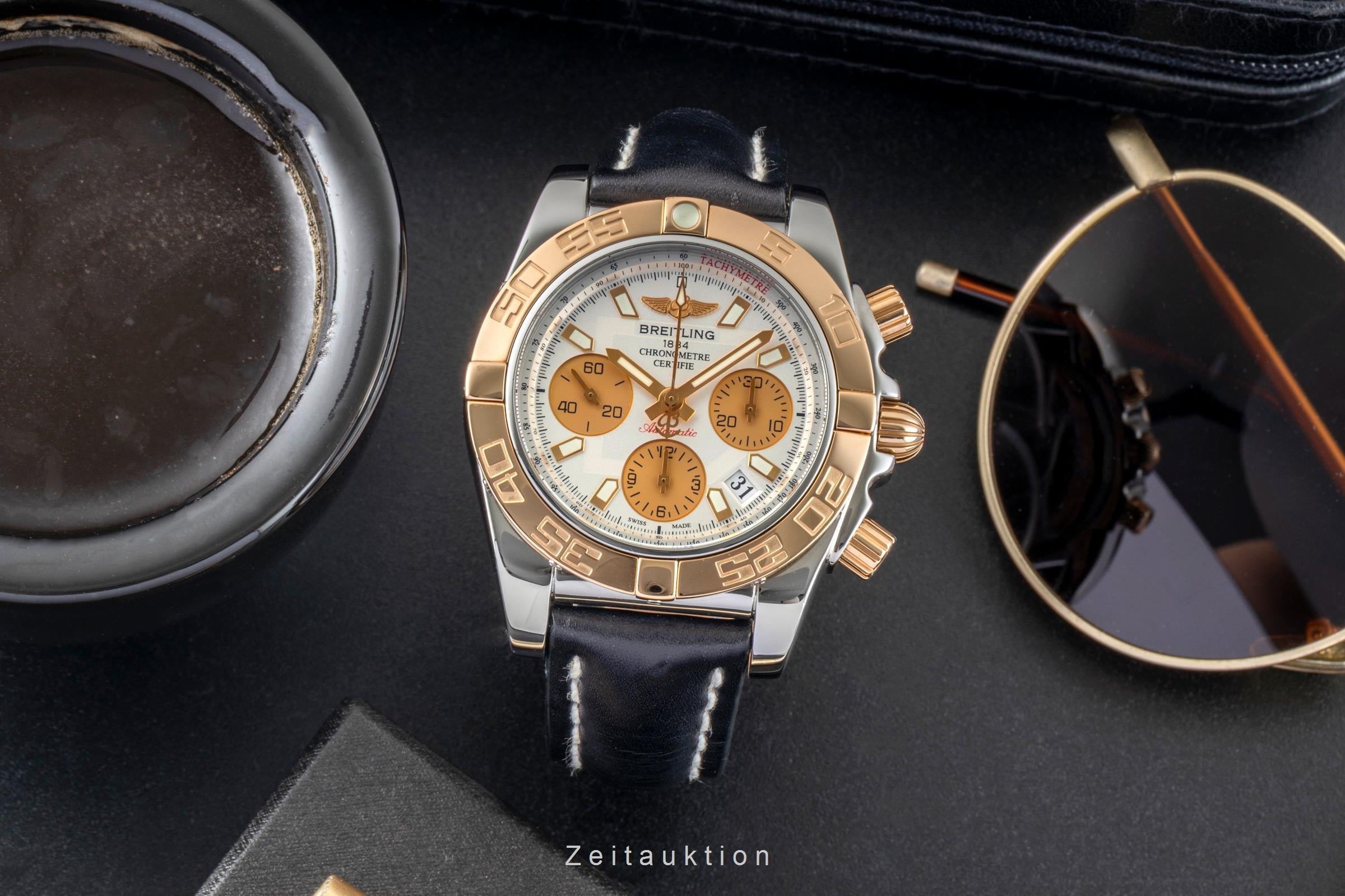 Breitling Chronomat 41 chronograph steel / gold automatic men's watch CB0140  [2602829]