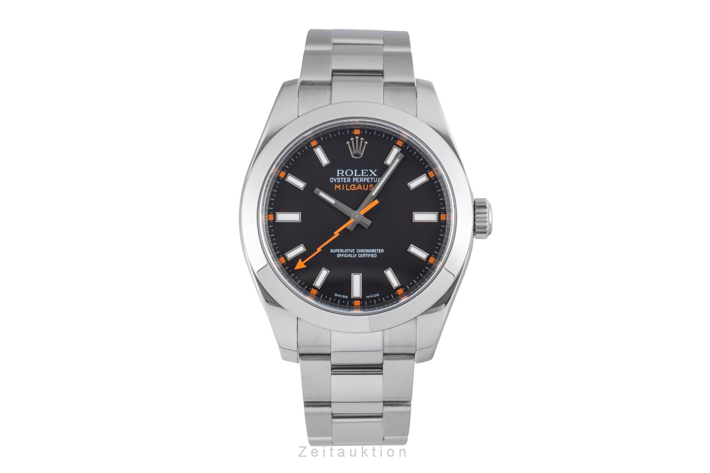 Rolex Milgauss Black Dial Stahl Automatik Ref. 116400 V-Serie B&P 2009 LC 100 [2602834]