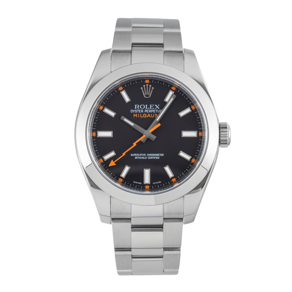 Rolex Milgauss Black Dial Stahl Automatik Ref. 116400 V-Serie B&P 2009 LC 100 [2602834]