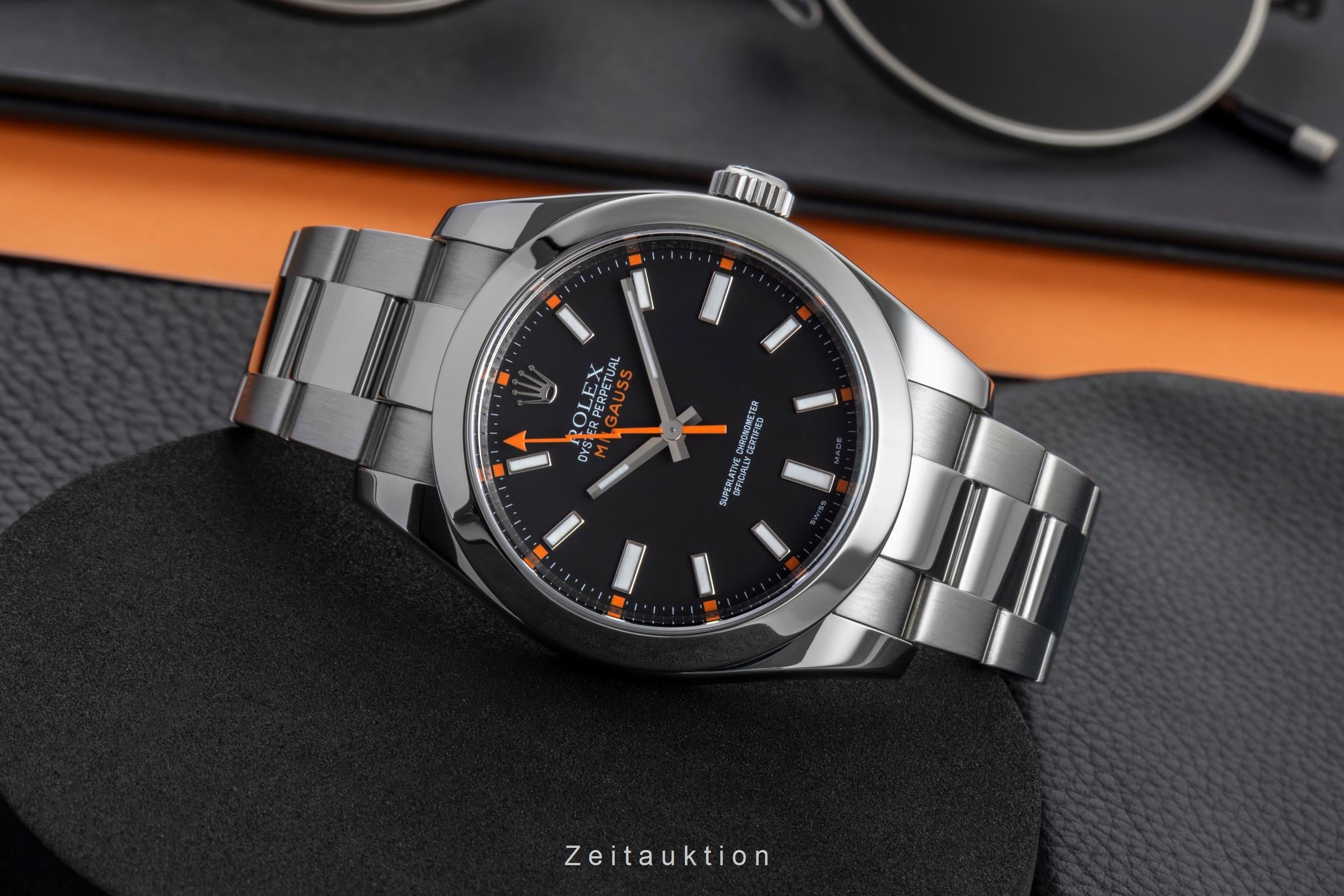 Rolex Milgauss Black Dial Stahl Automatik Ref. 116400 V-Serie B&P 2009 LC 100 [2602834]
