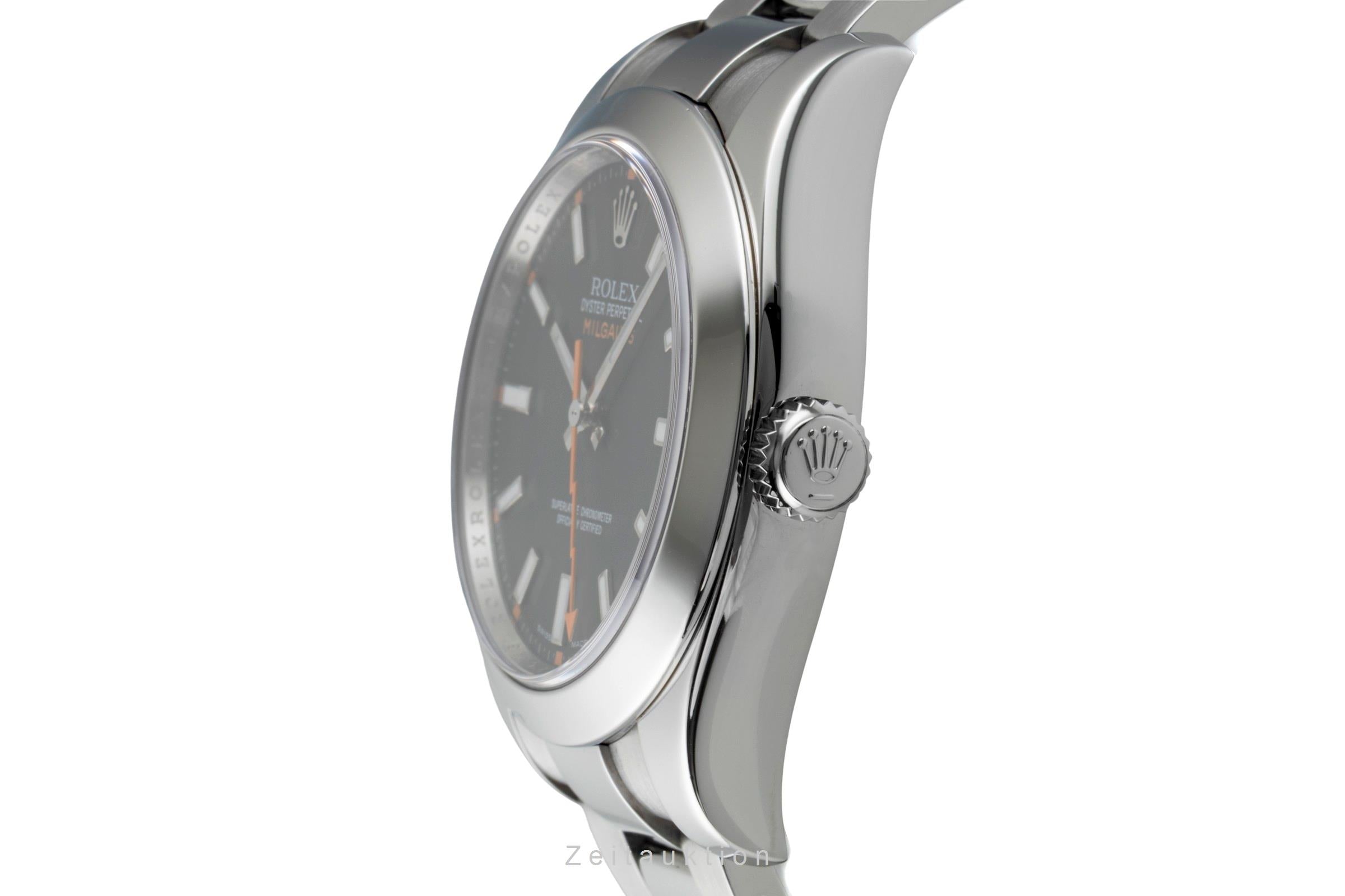 Rolex Milgauss Black Dial Stahl Automatik Ref. 116400 V-Serie B&P 2009 LC 100 [2602834]